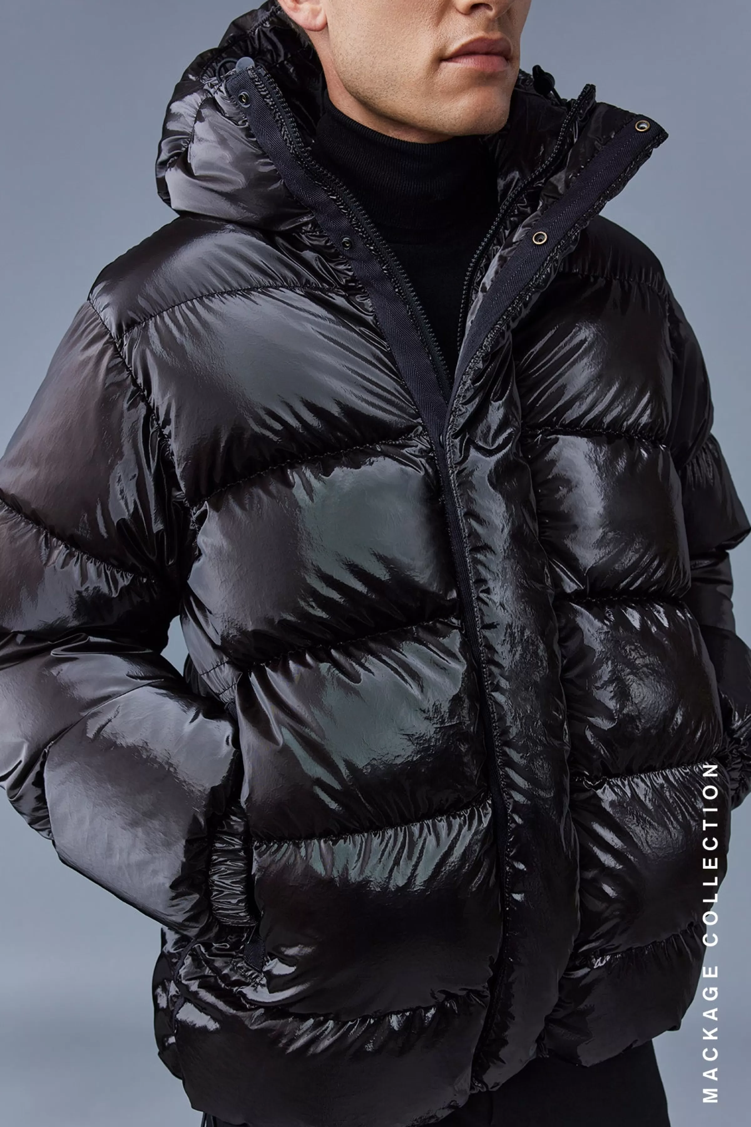 Cyrilo, Heavy Down Jacket With Metallic Finish For Men | ® US | Mackage Fashion