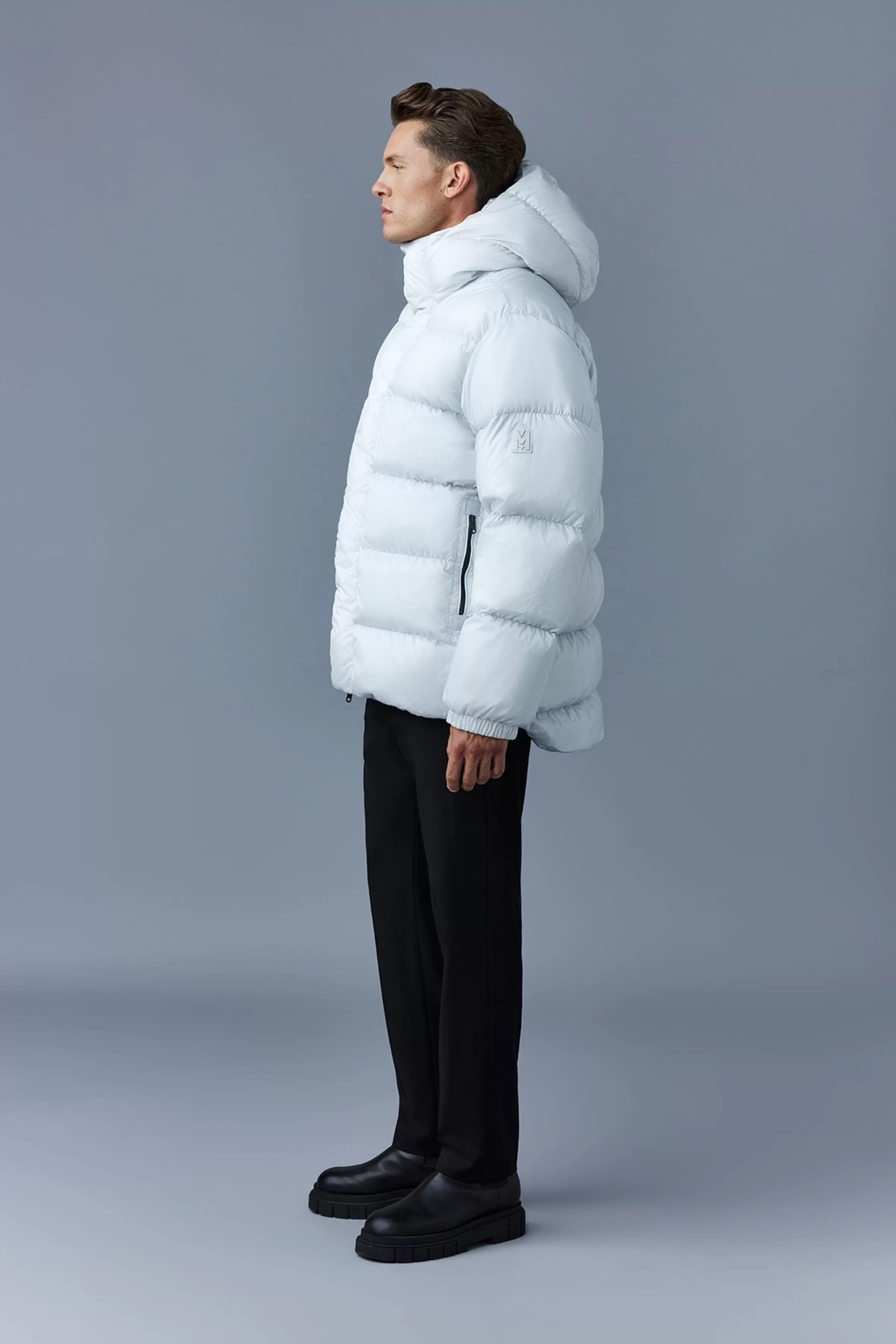 Cyrilo, Heavy Down Jacket With Metallic Finish For Men | ® US | Mackage Fashion