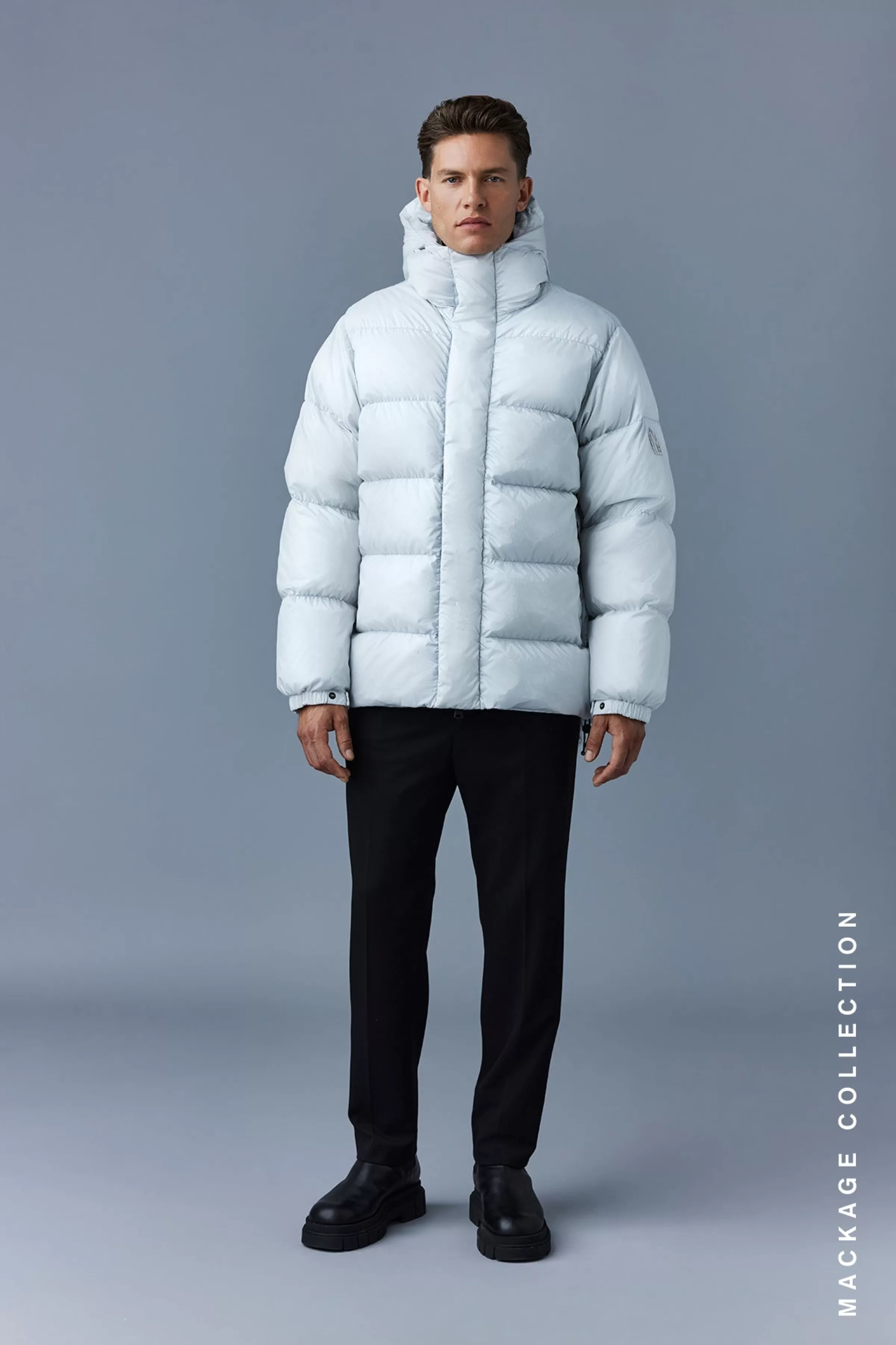 Cyrilo, Heavy Down Jacket With Metallic Finish For Men | ® US | Mackage Shop