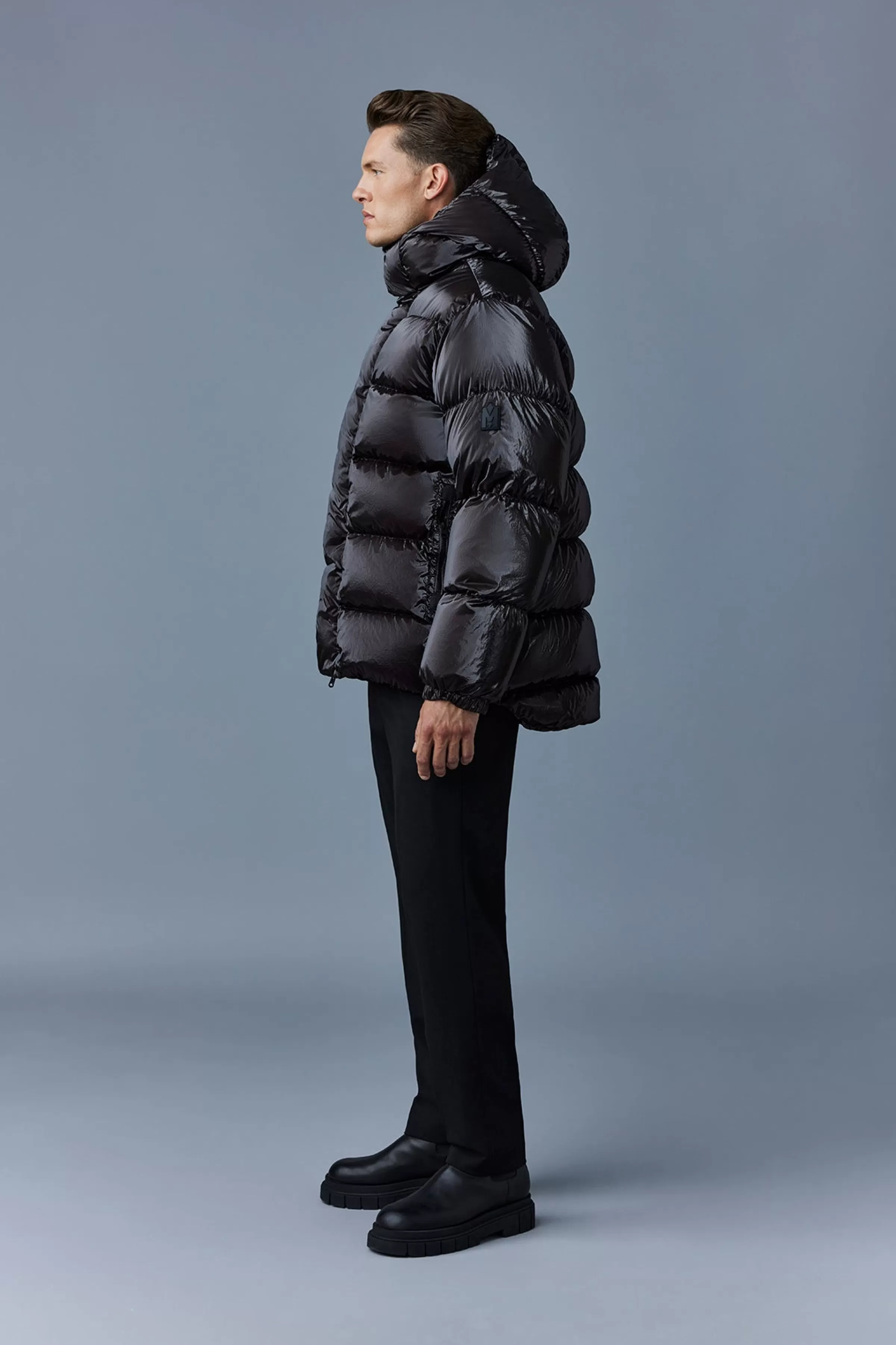 Cyrilo, Heavy Down Jacket With Metallic Finish For Men | ® US | Mackage Shop