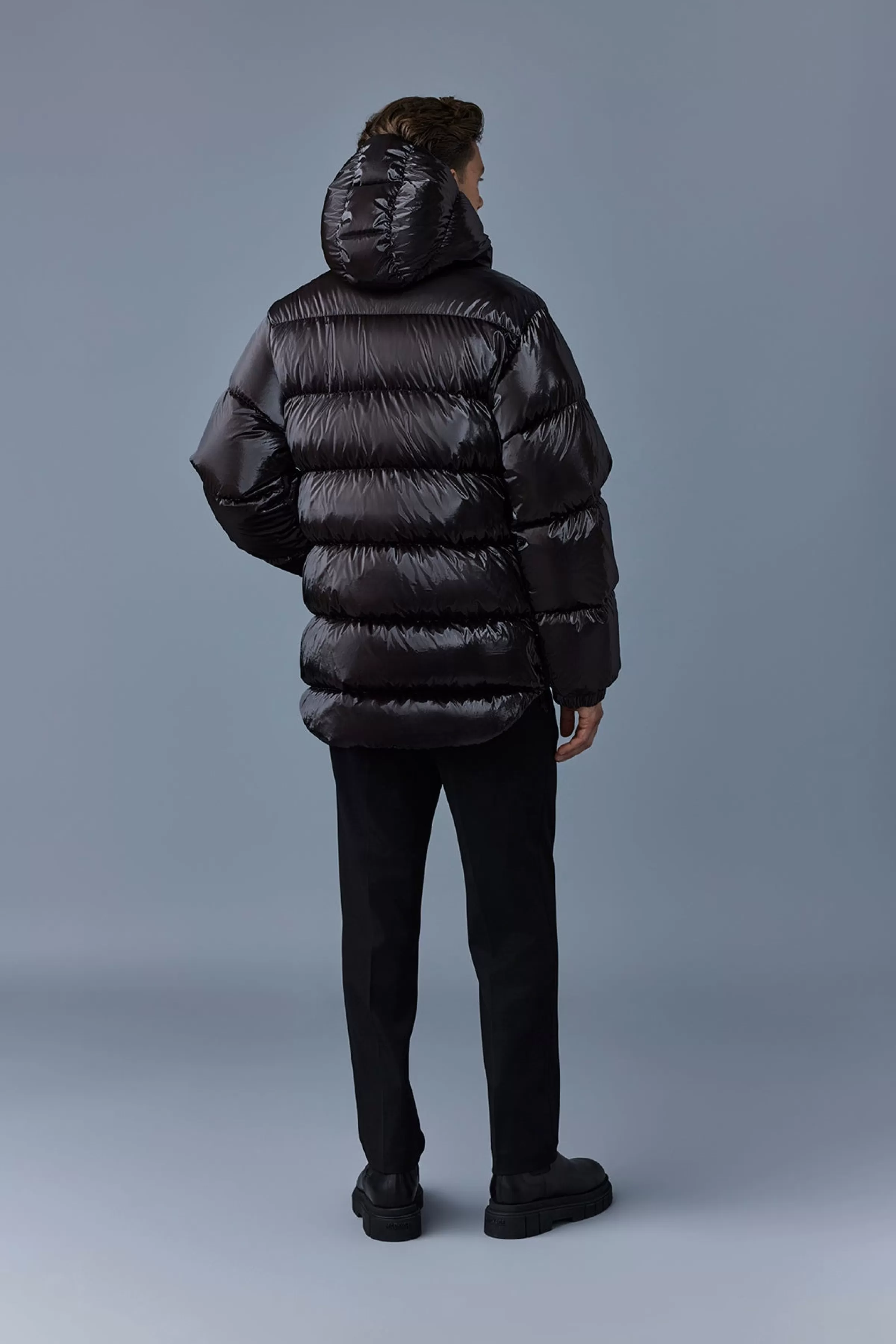Cyrilo, Heavy Down Jacket With Metallic Finish For Men | ® US | Mackage Shop