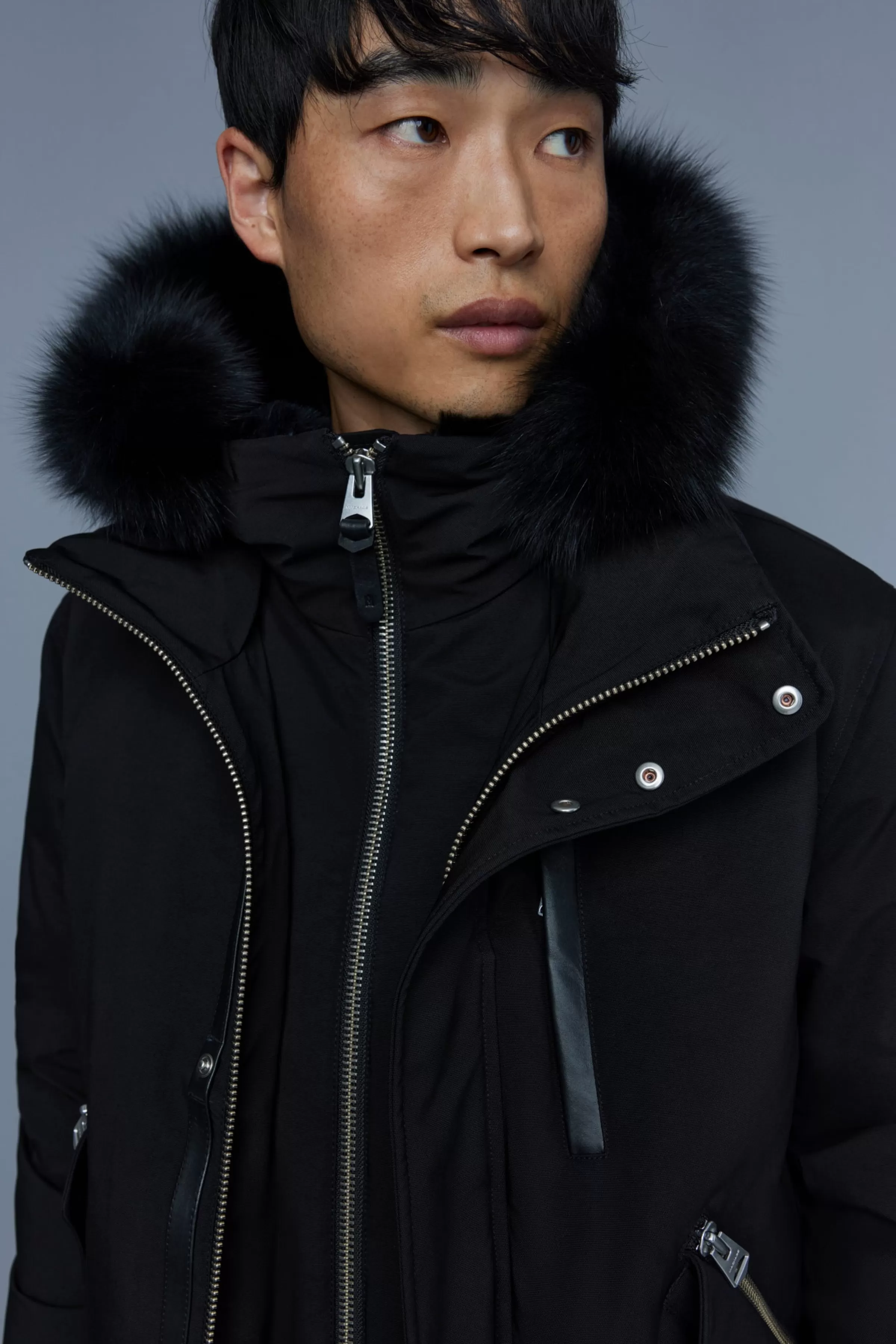 Dixon, 2-in-1 Nordic Tech Down Bomber With Blue Fox Fur For Men | ® US | Mackage Cheap