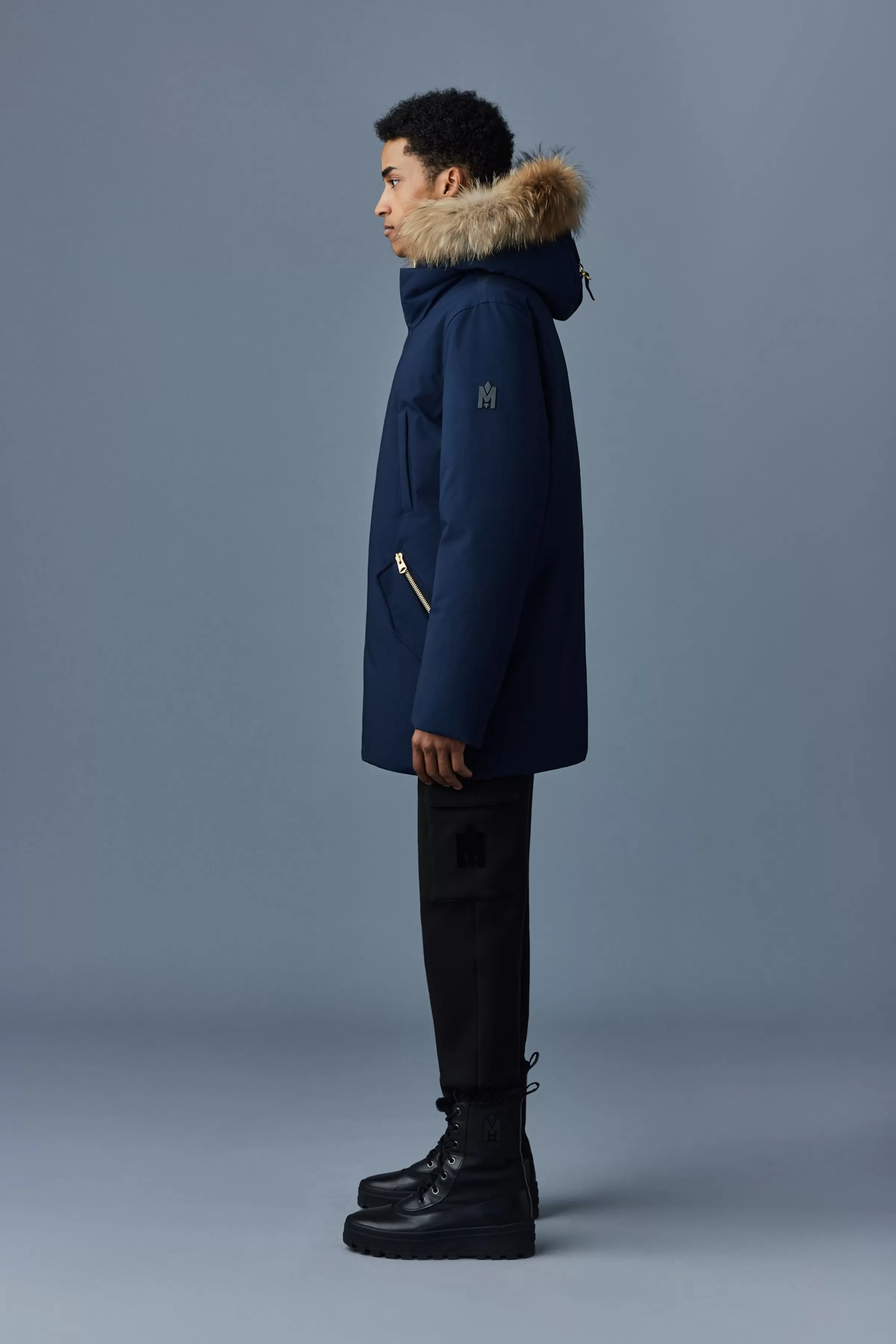 Edward, 2-in-1 Down Parka With Hooded Bib And Natural Fur For Men | ® US | Mackage Store