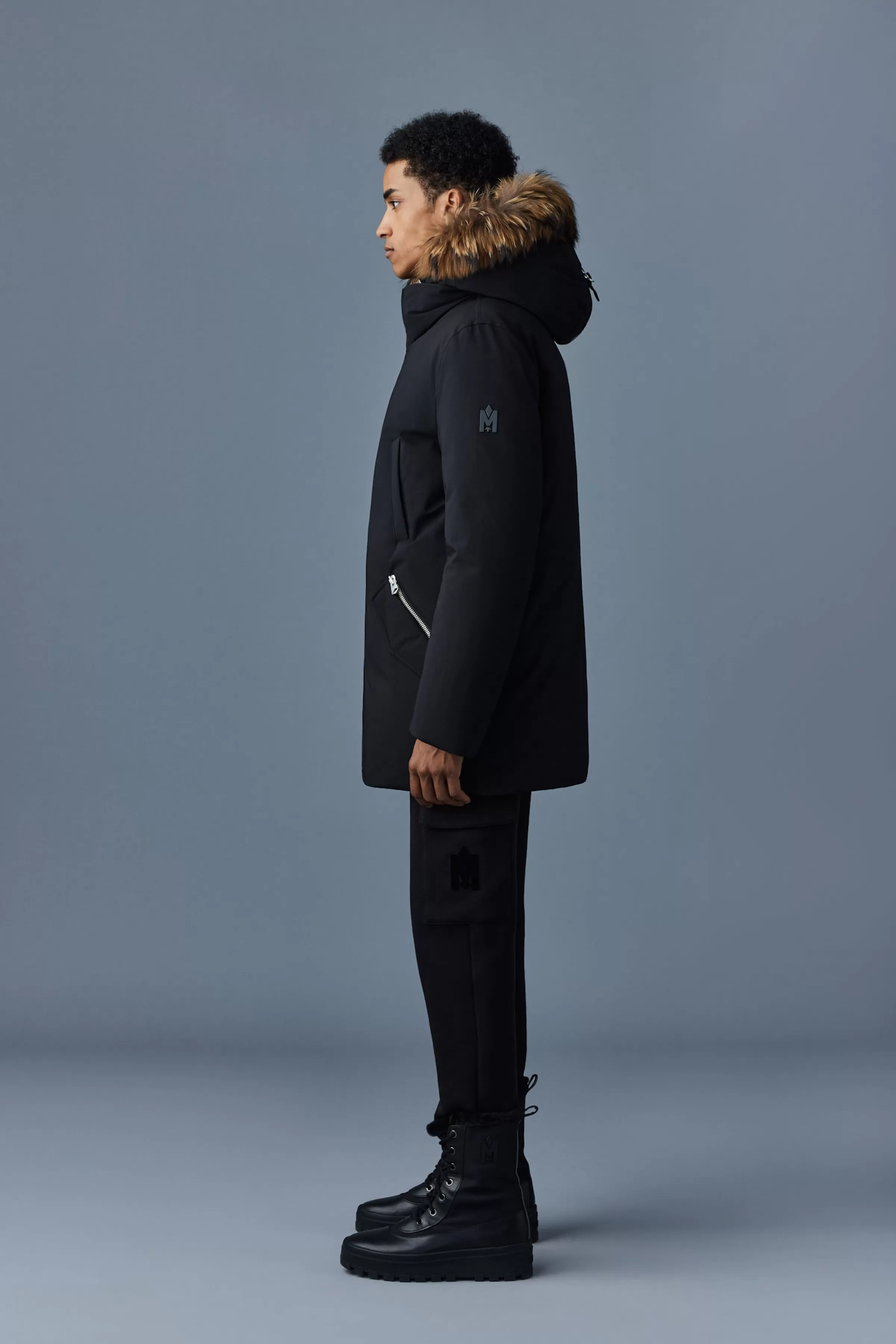 Edward, 2-in-1 Down Parka With Hooded Bib And Natural Fur For Men | ® US | Mackage Store
