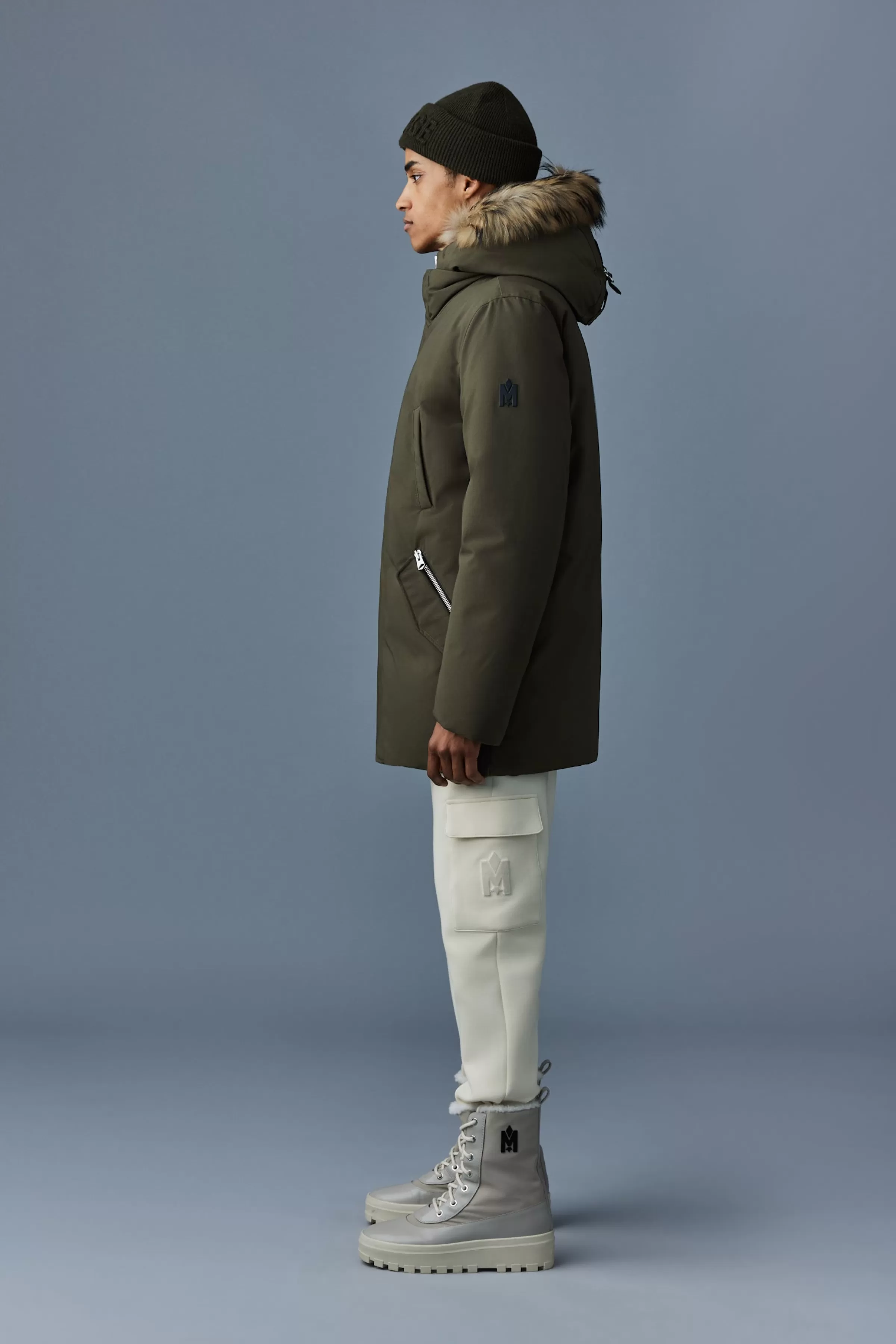 Edward, 2-in-1 Down Parka With Hooded Bib And Natural Fur For Men | ® US | Mackage Store