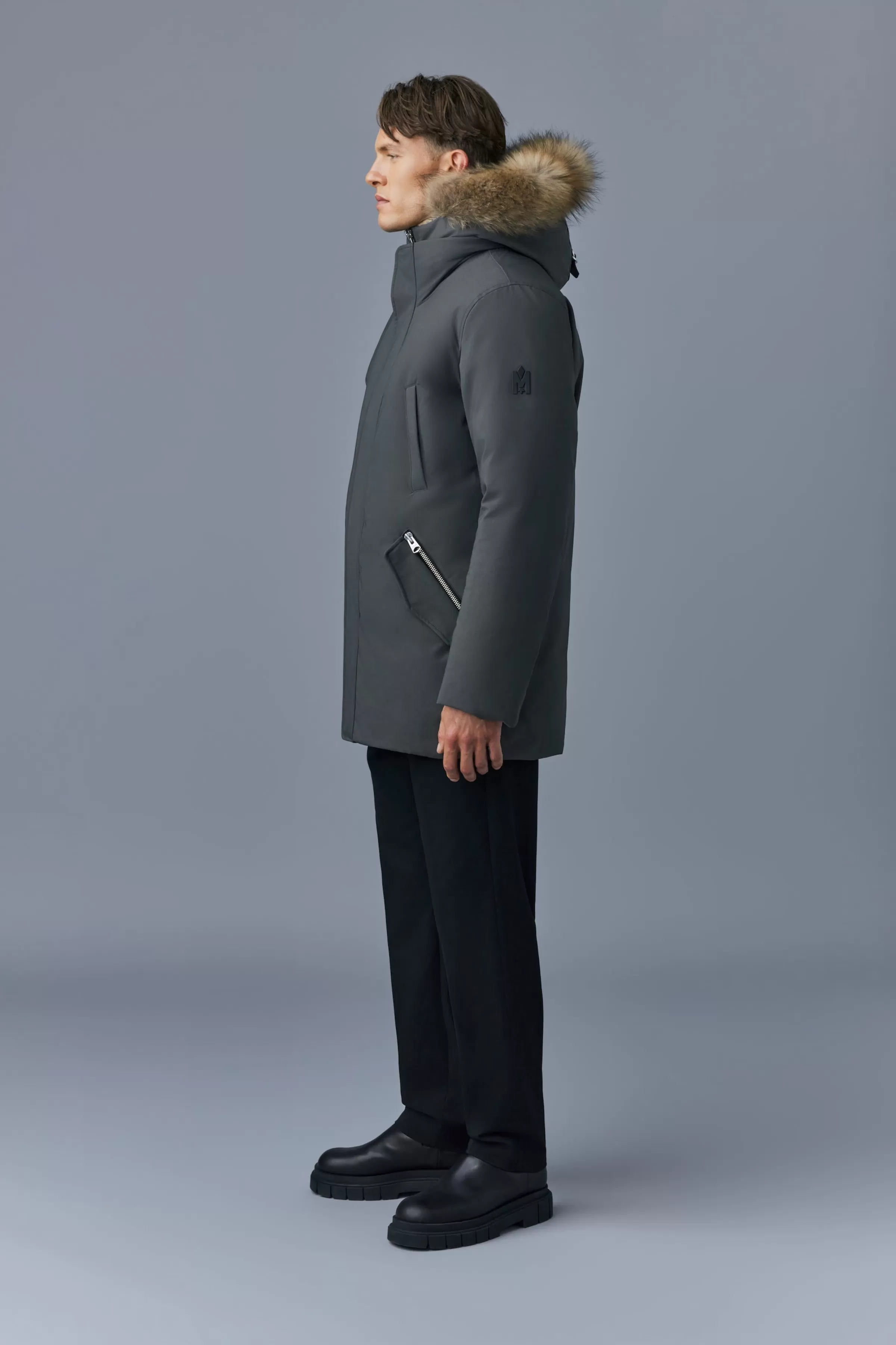 Edward, 2-in-1 Down Parka With Hooded Bib And Natural Fur For Men | ® US | Mackage Store
