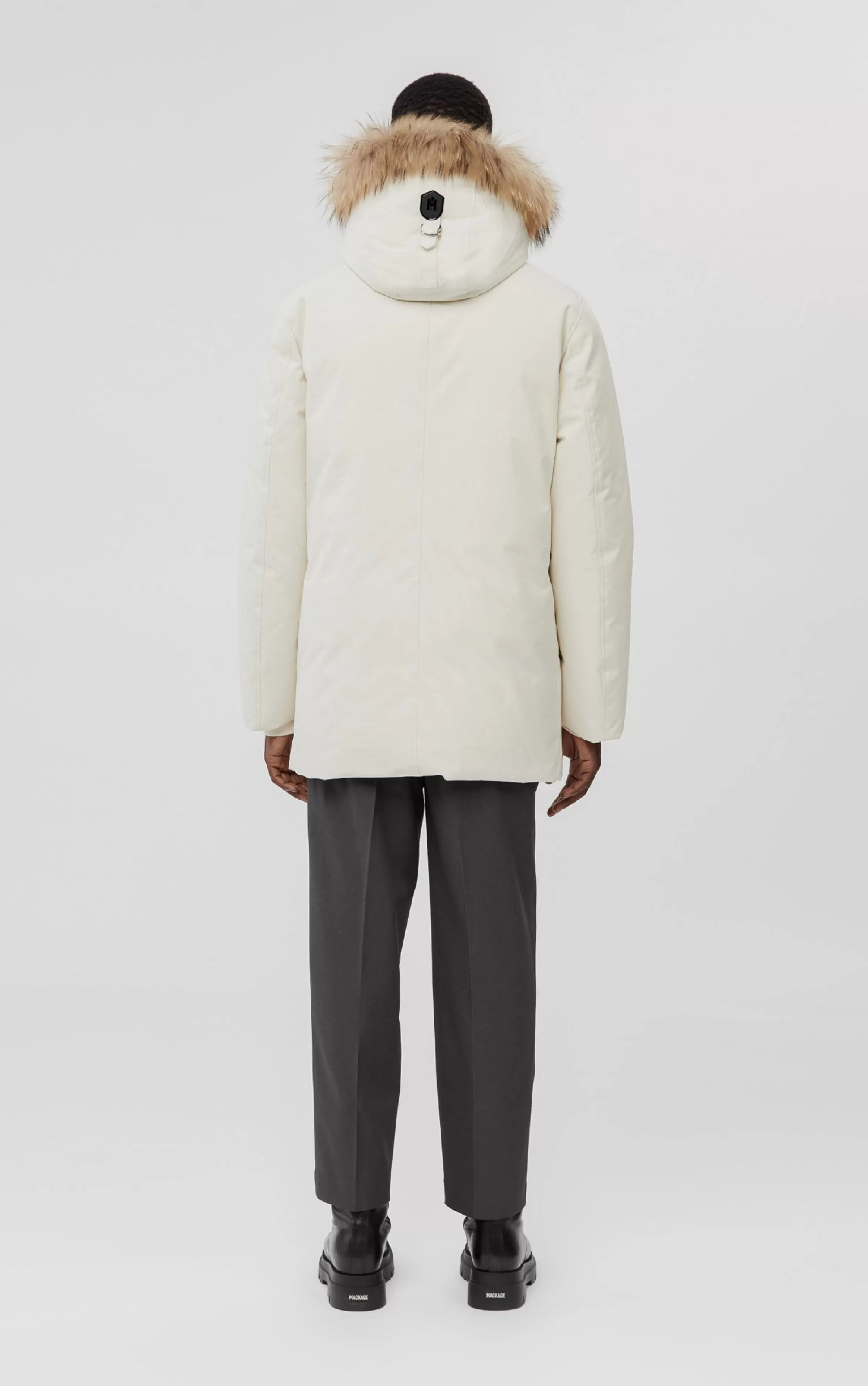 Edward, 2-in-1 Down Parka With Hooded Bib And Natural Fur For Men | ® US | Mackage Store