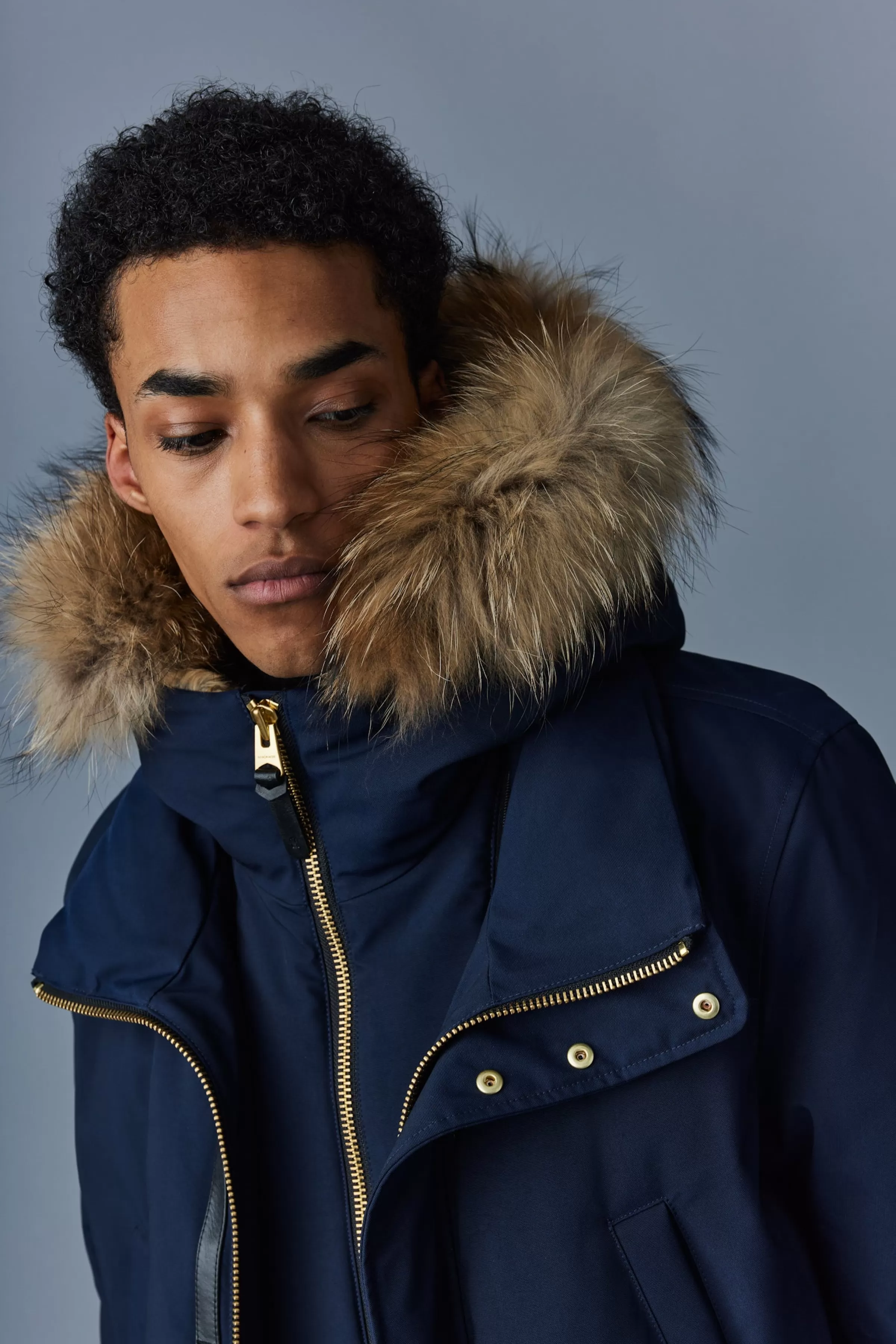 Edward, 2-in-1 Down Parka With Hooded Bib And Natural Fur For Men | ® US | Mackage Store