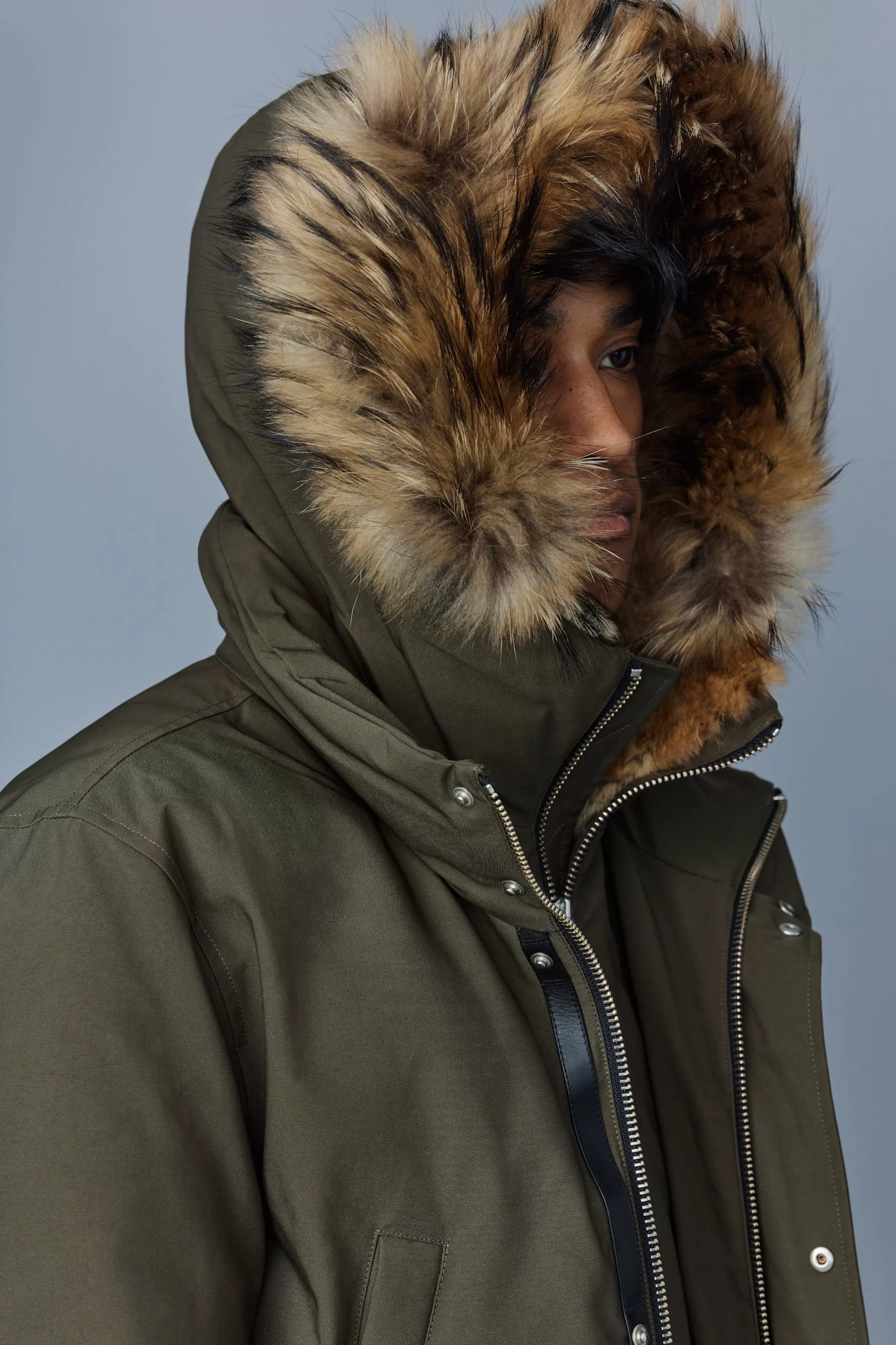 Edward, 2-in-1 Down Parka With Hooded Bib And Natural Fur For Men | ® US | Mackage Store