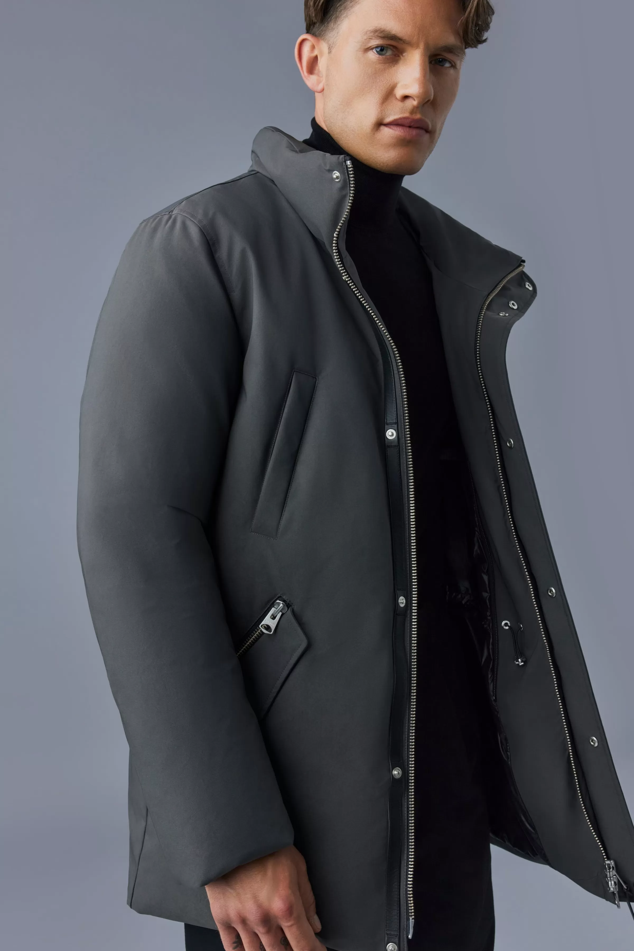 Edward, 2-in-1 Down Parka With Hooded Bib And Natural Fur For Men | ® US | Mackage Store