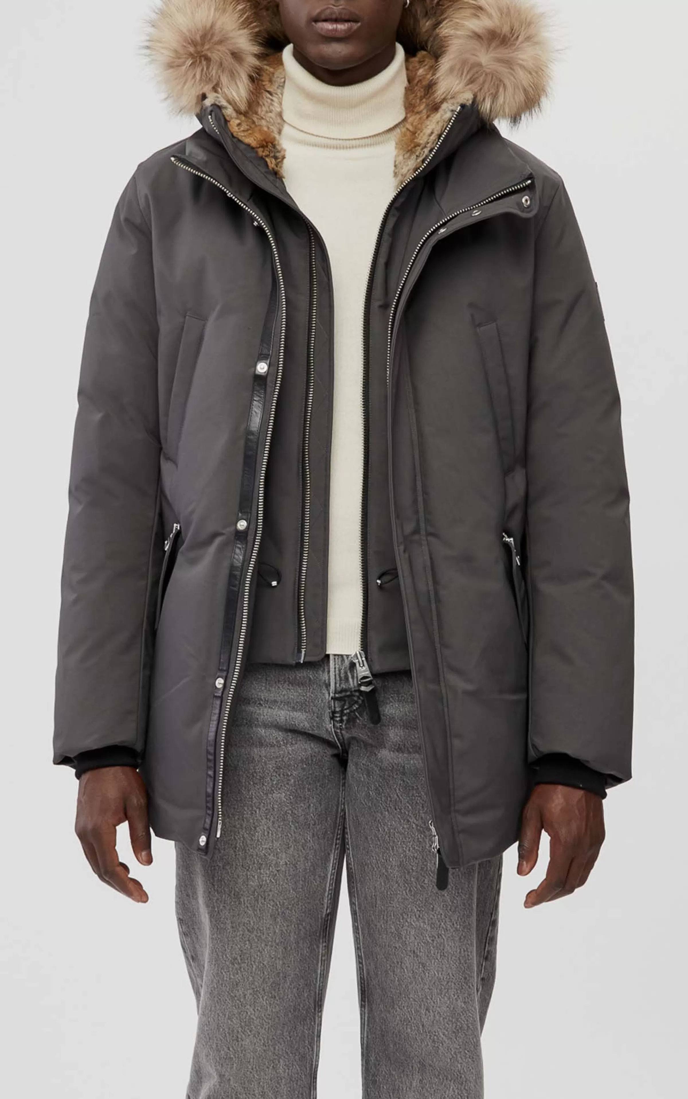 Edward, 2-in-1 Down Parka With Hooded Bib And Natural Fur For Men | ® US | Mackage Store