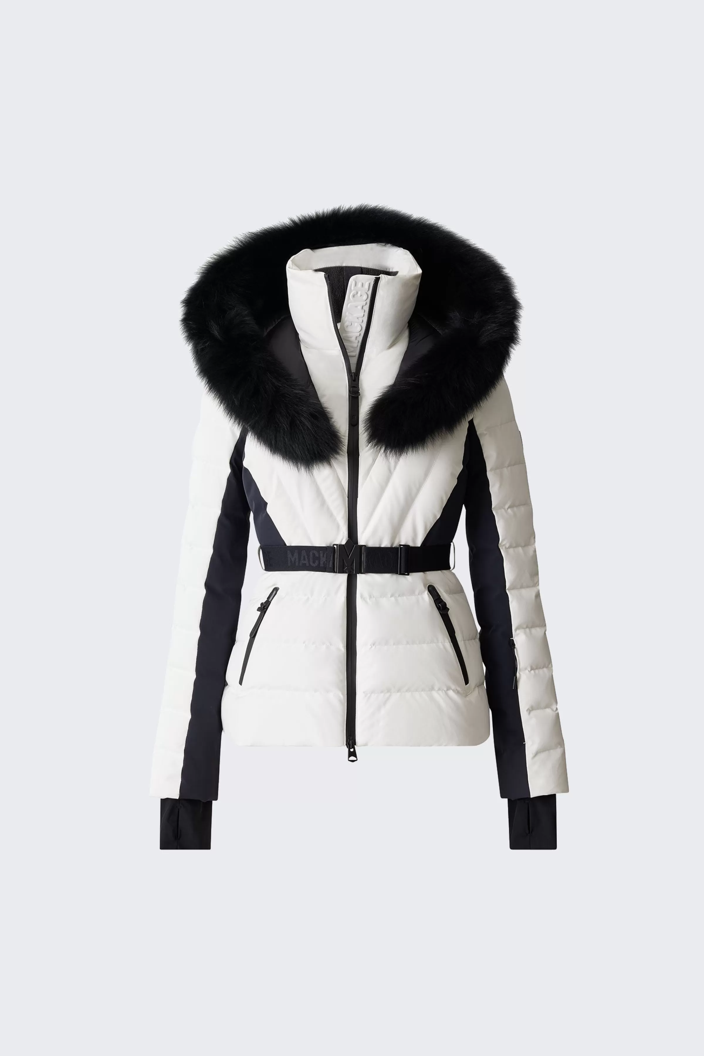 Elita, Down Ski Jacket With Removable Blue Fox Fur Trim For Ladies | ® US | Mackage Online