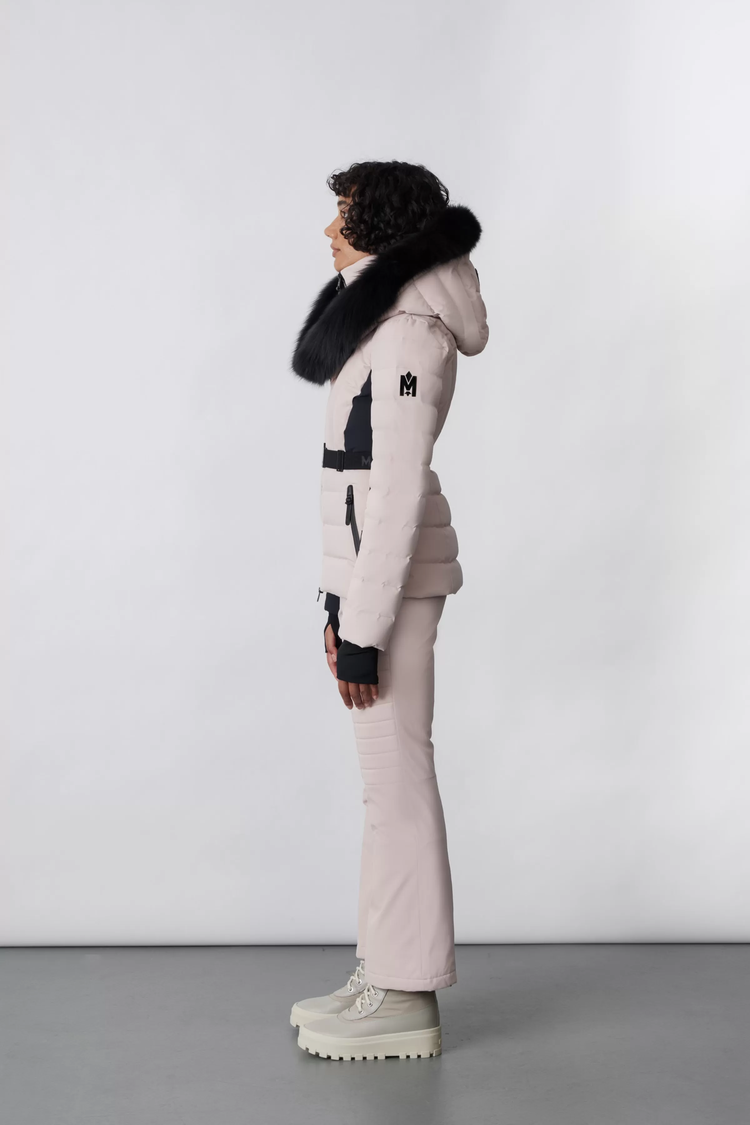 Elita, Down Ski Jacket With Removable Blue Fox Fur Trim For Ladies | ® US | Mackage Online