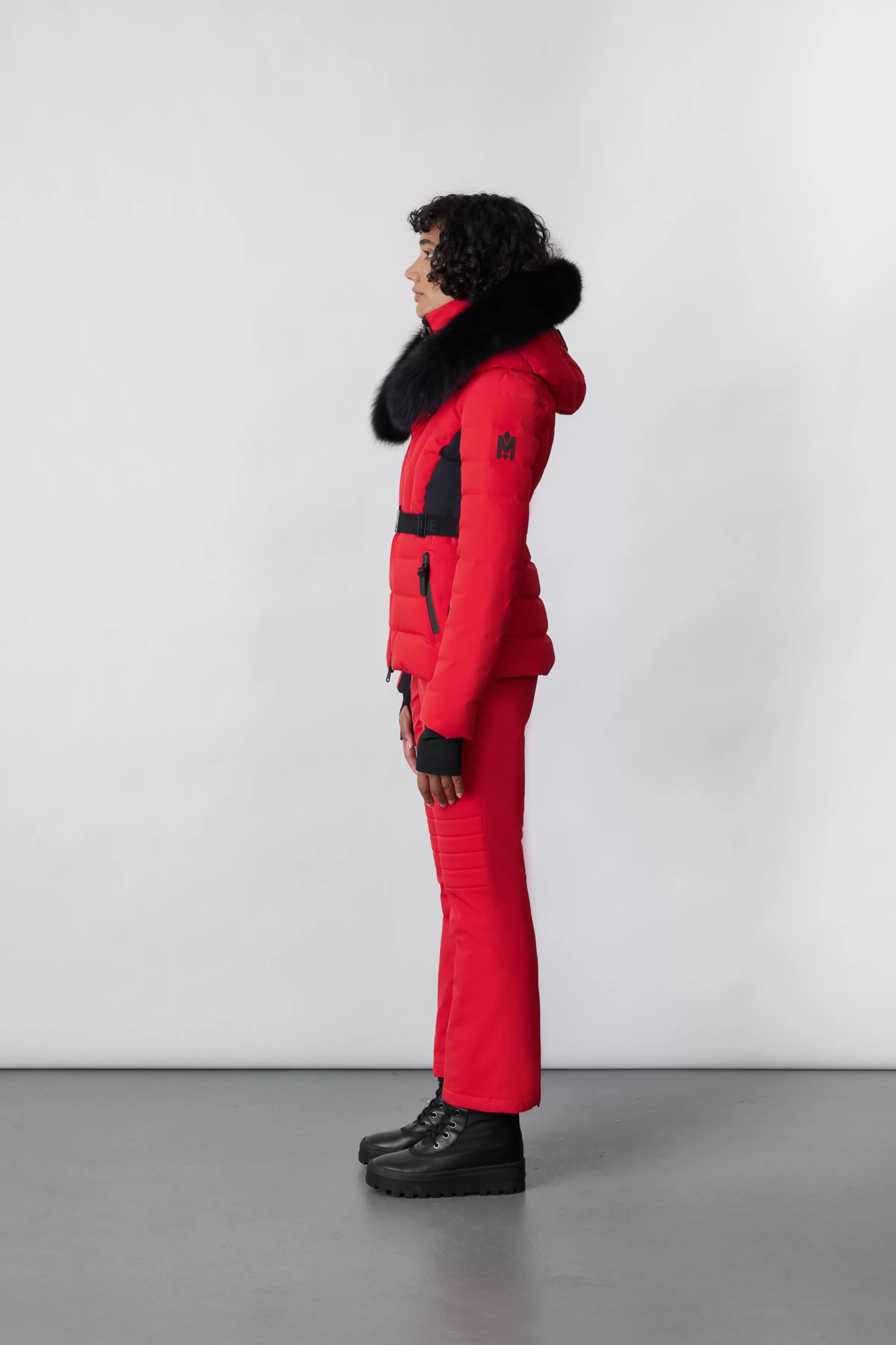Elita, Down Ski Jacket With Removable Blue Fox Fur Trim For Ladies | ® US | Mackage Online