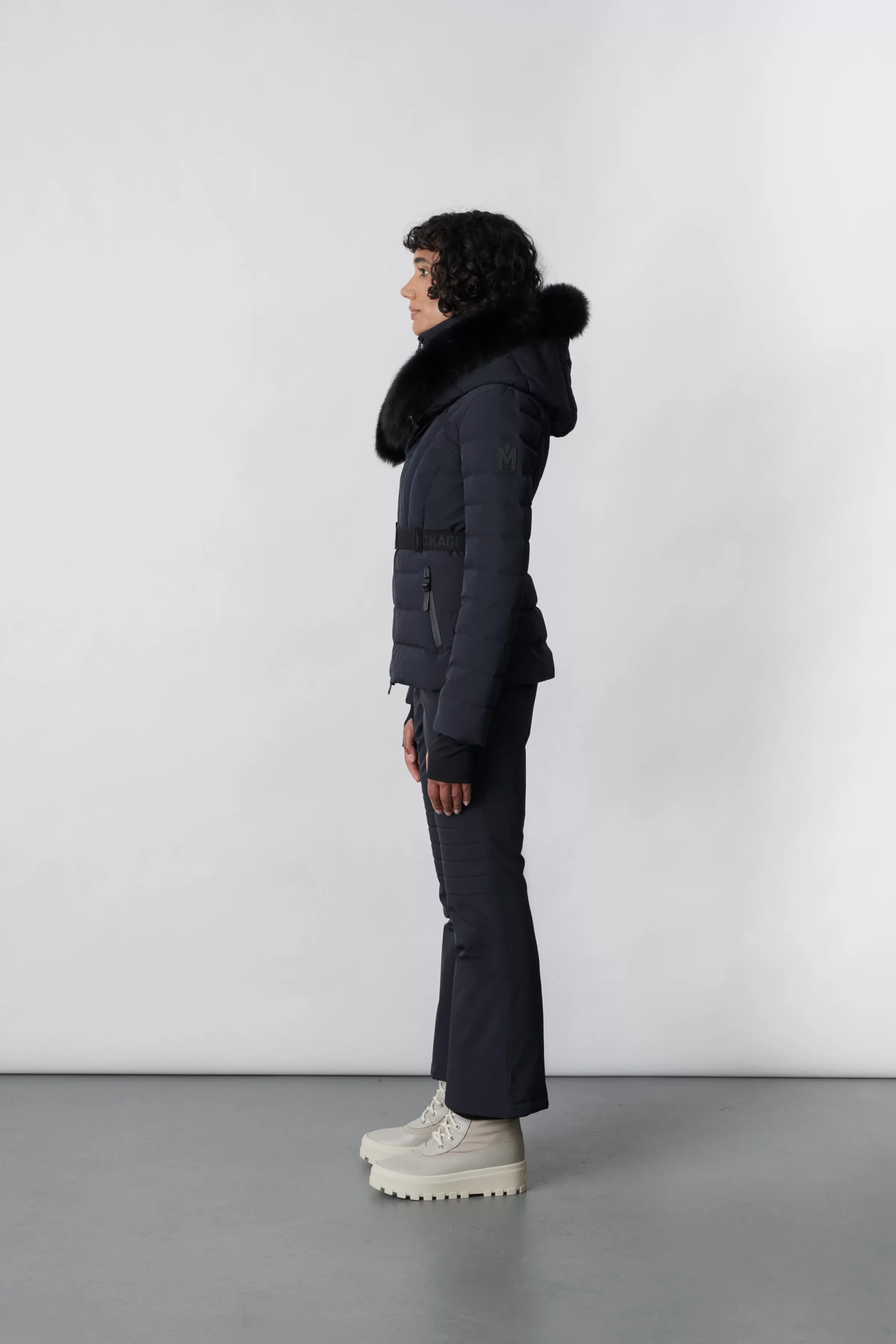 Elita, Down Ski Jacket With Removable Blue Fox Fur Trim For Ladies | ® US | Mackage Online