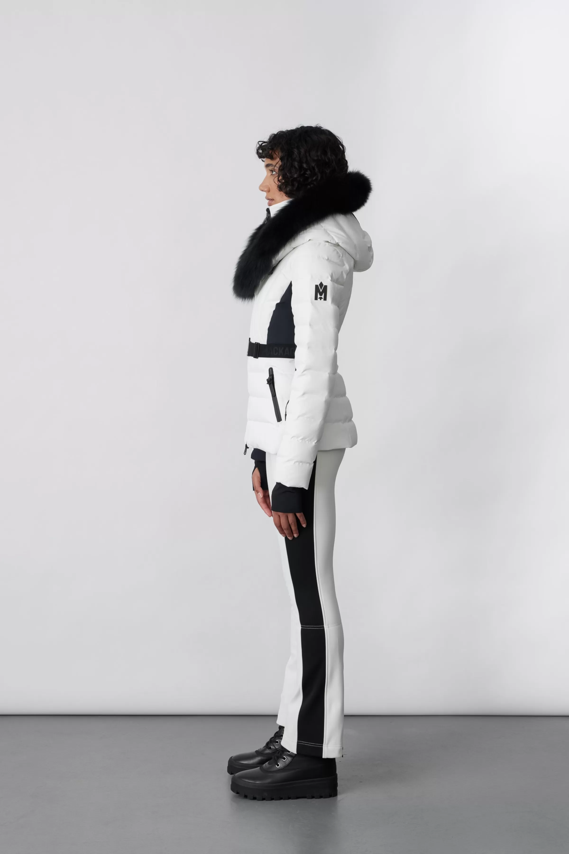 Elita, Down Ski Jacket With Removable Blue Fox Fur Trim For Ladies | ® US | Mackage Online