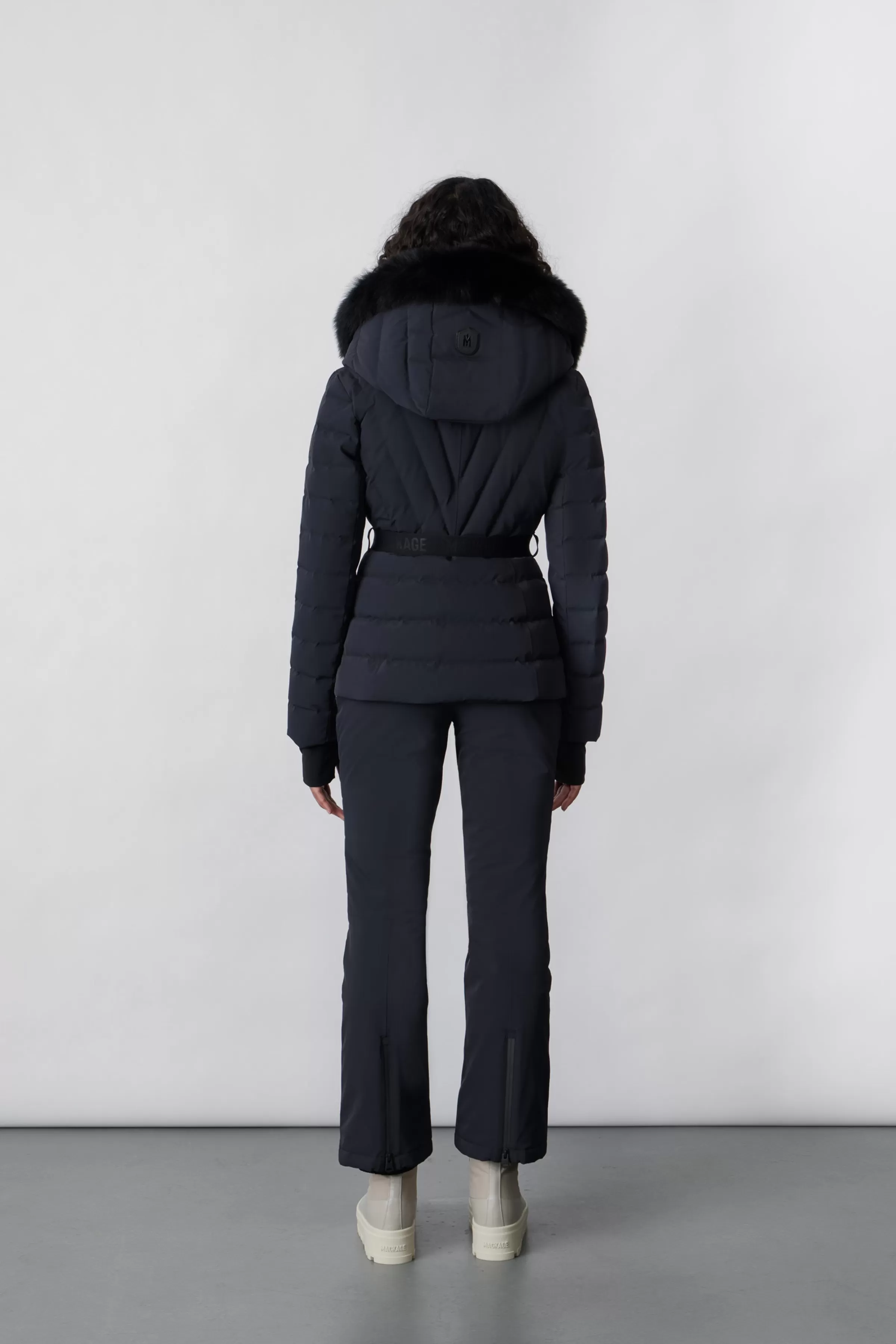 Elita, Down Ski Jacket With Removable Blue Fox Fur Trim For Ladies | ® US | Mackage Online