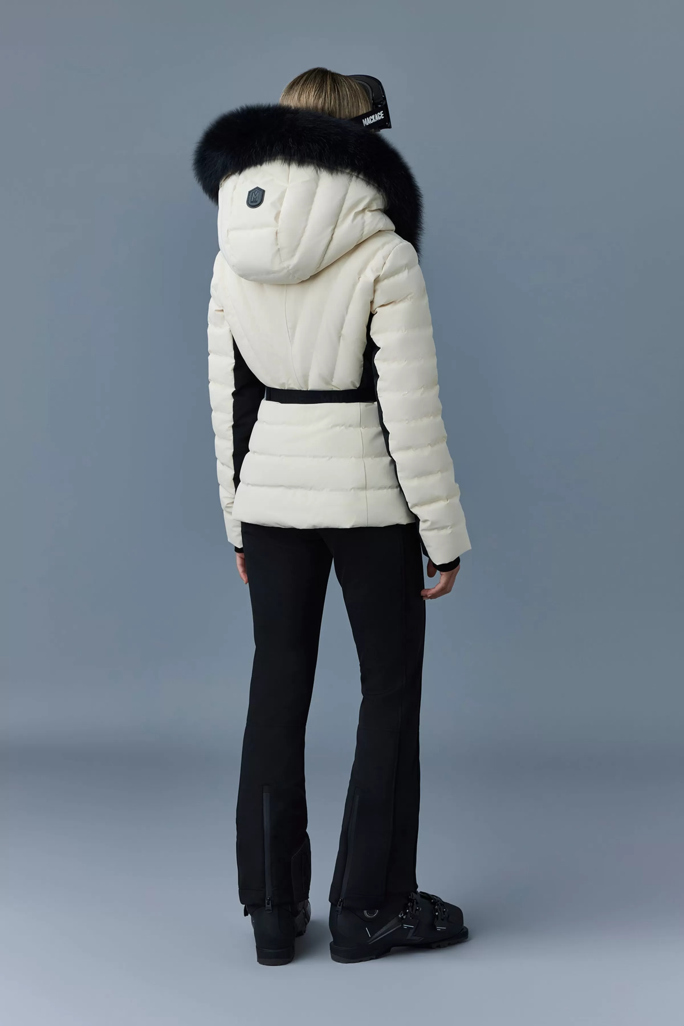 Elita, Down Ski Jacket With Removable Blue Fox Fur Trim For Ladies | ® US | Mackage Online