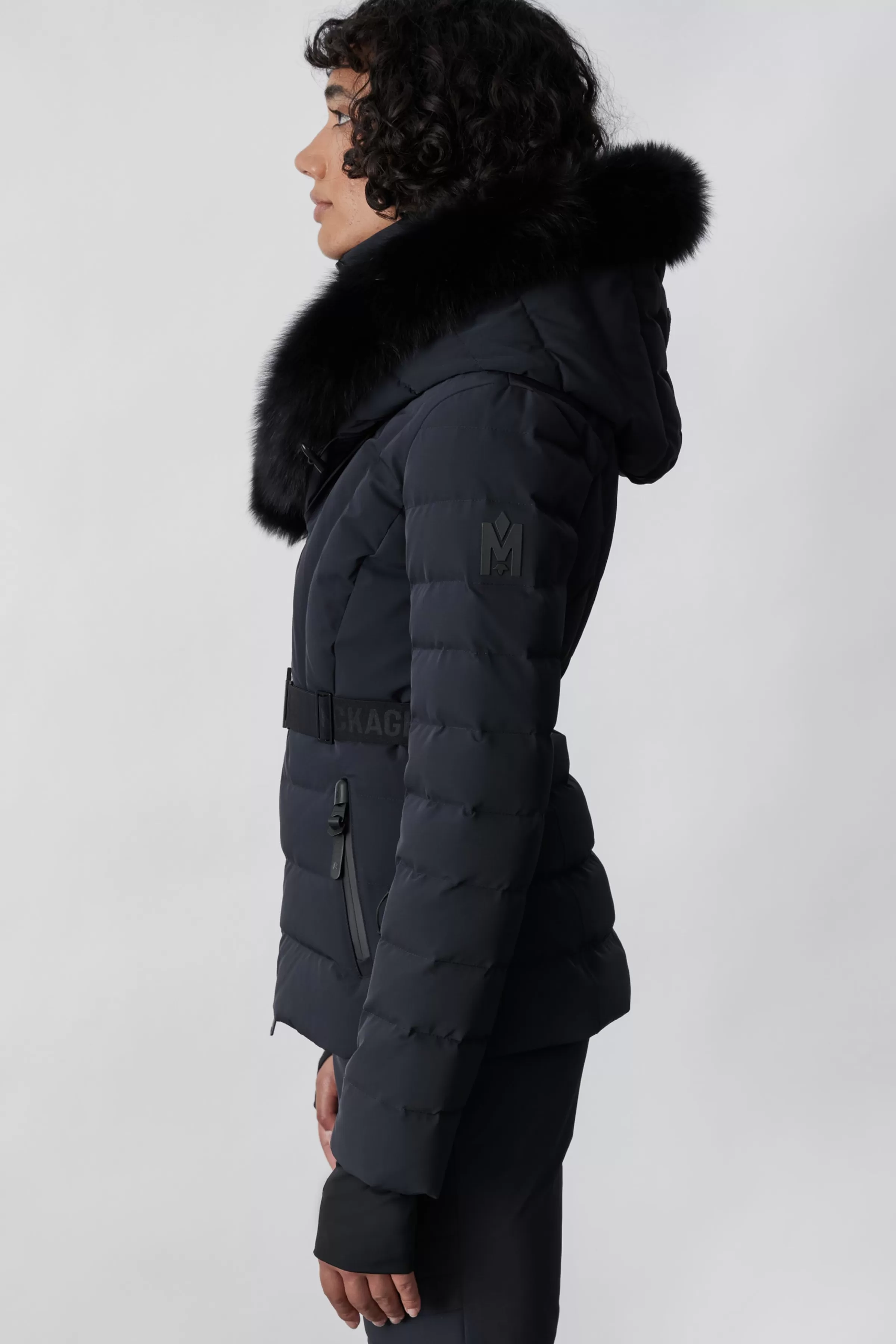 Elita, Down Ski Jacket With Removable Blue Fox Fur Trim For Ladies | ® US | Mackage Online