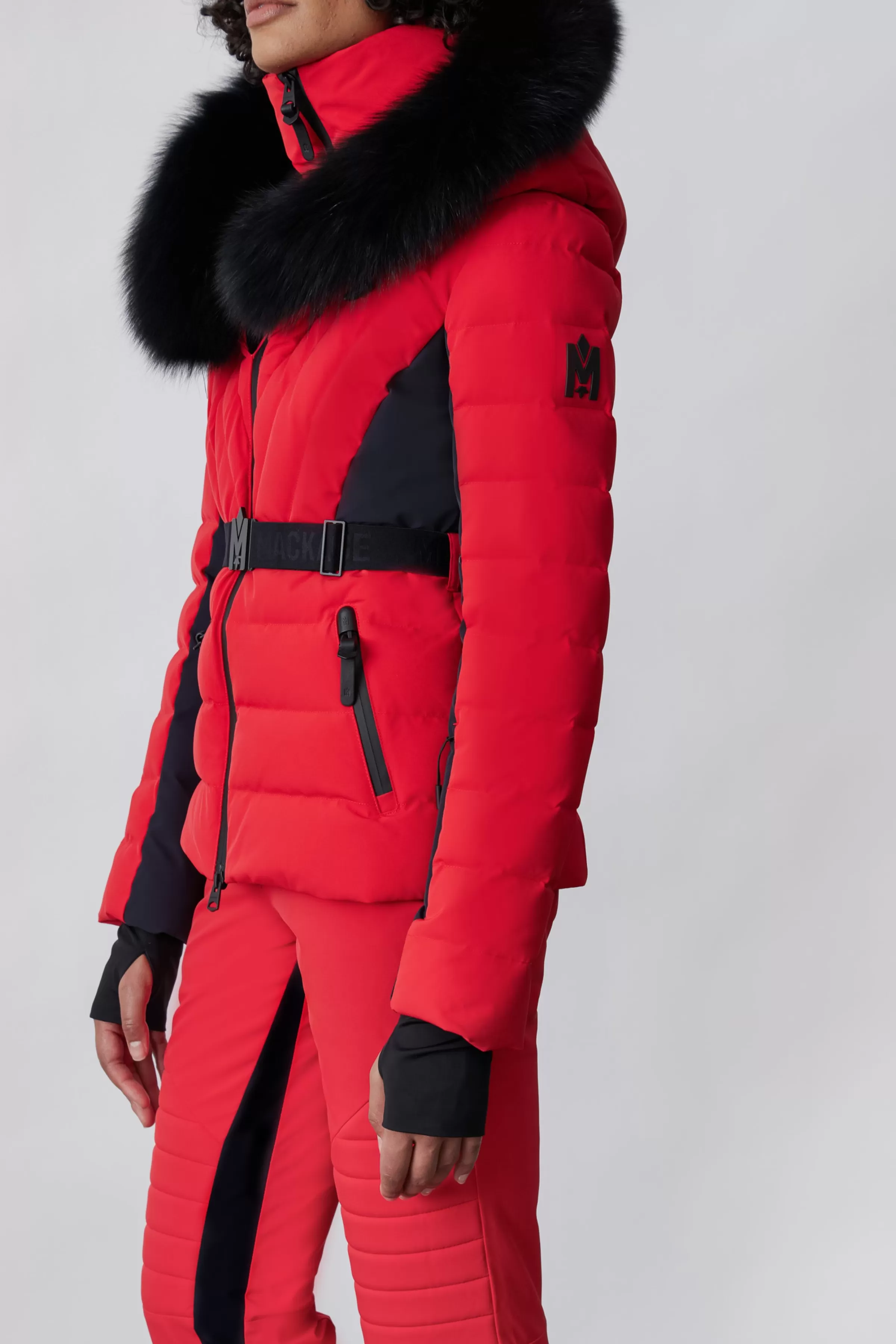 Elita, Down Ski Jacket With Removable Blue Fox Fur Trim For Ladies | ® US | Mackage Online
