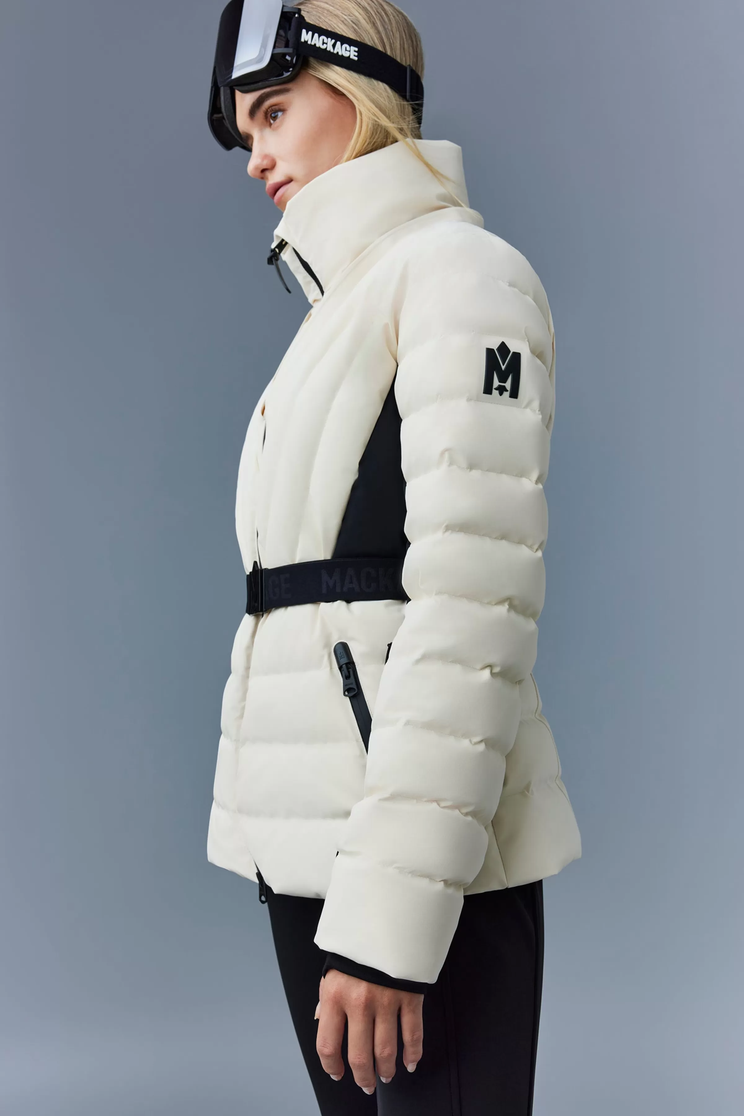 Elita, Down Ski Jacket With Removable Blue Fox Fur Trim For Ladies | ® US | Mackage Online