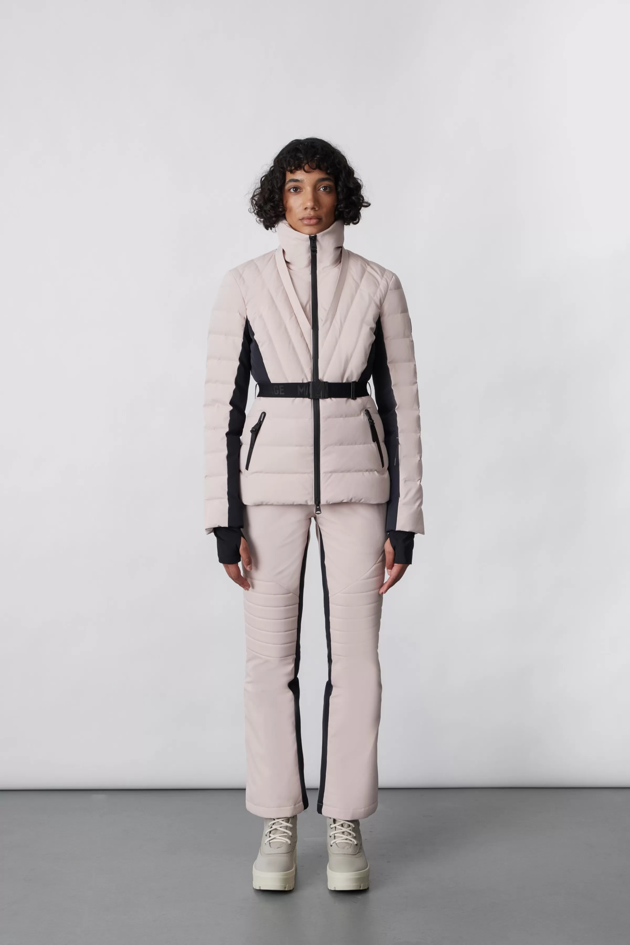 Elita, Down Ski Jacket With Removable Blue Fox Fur Trim For Ladies | ® US | Mackage Online