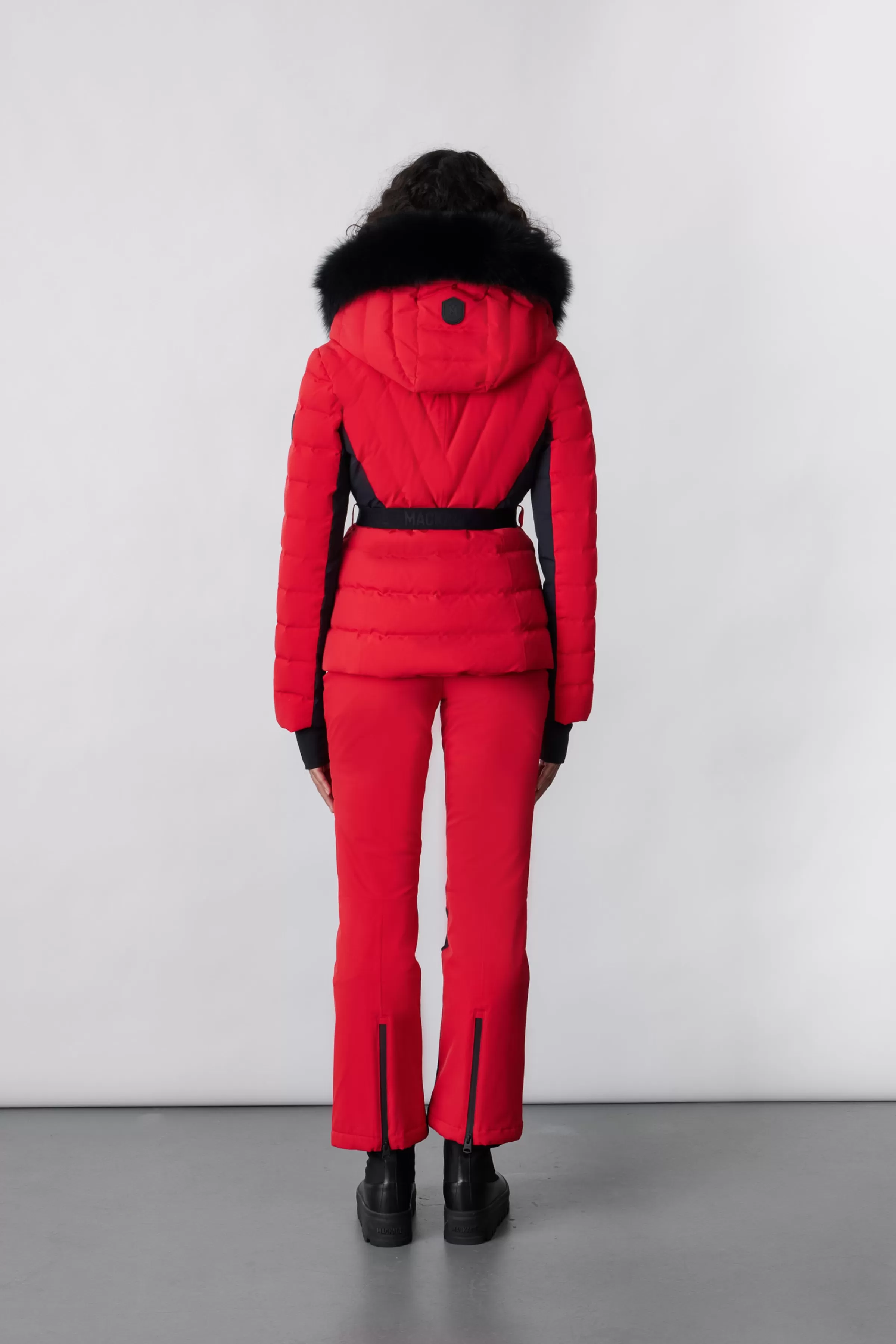 Elita, Down Ski Jacket With Removable Blue Fox Fur Trim For Ladies | ® US | Mackage Shop