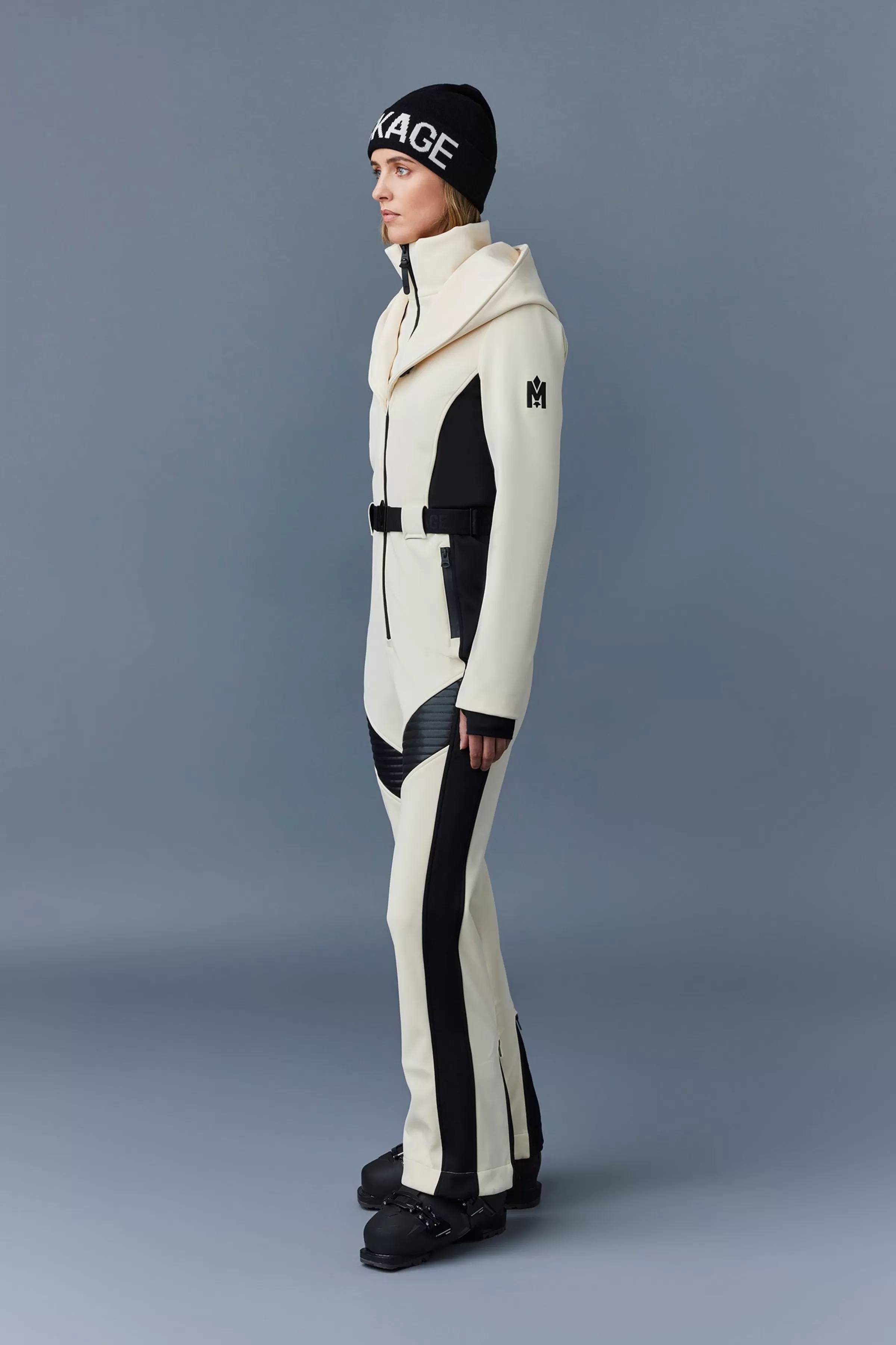 Elle, Agile-360 Down Ski Suit With Removable Hood And Shearling Trim For Ladies | ® US | Mackage Cheap