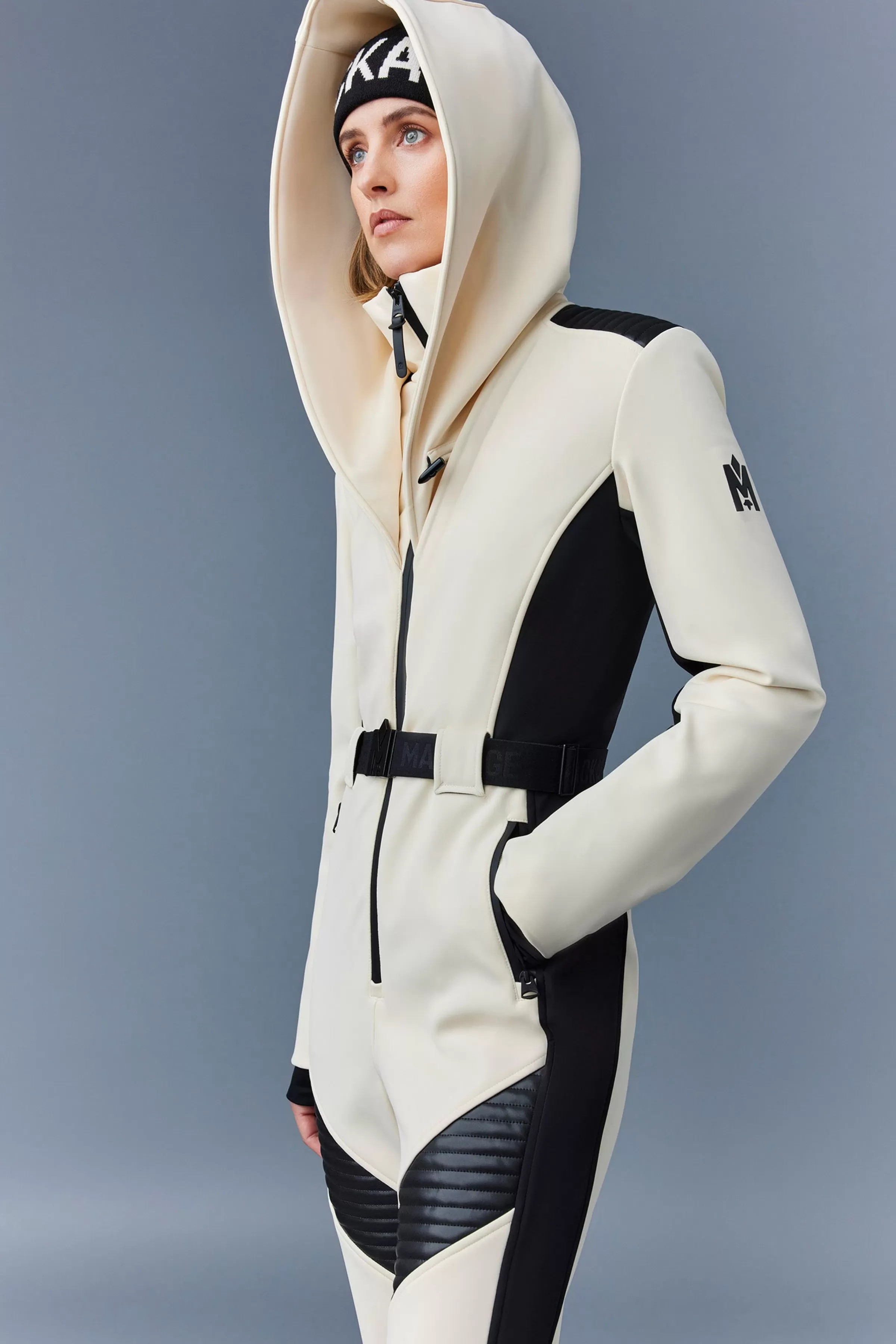 Elle, Agile-360 Down Ski Suit With Removable Hood And Shearling Trim For Ladies | ® US | Mackage Cheap