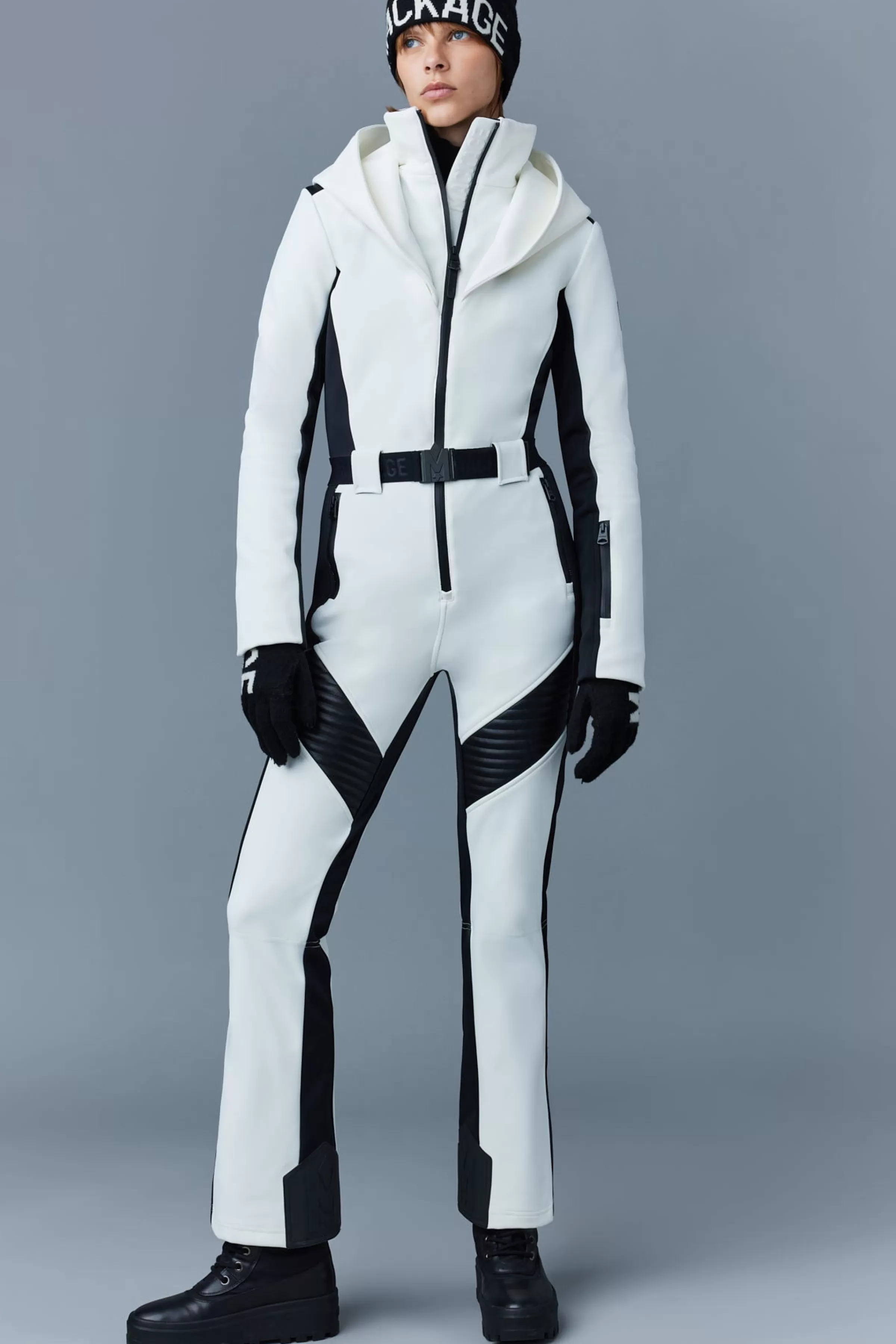 Elle, Agile-360 Down Ski Suit With Removable Hood And Shearling Trim For Ladies | ® US | Mackage Cheap