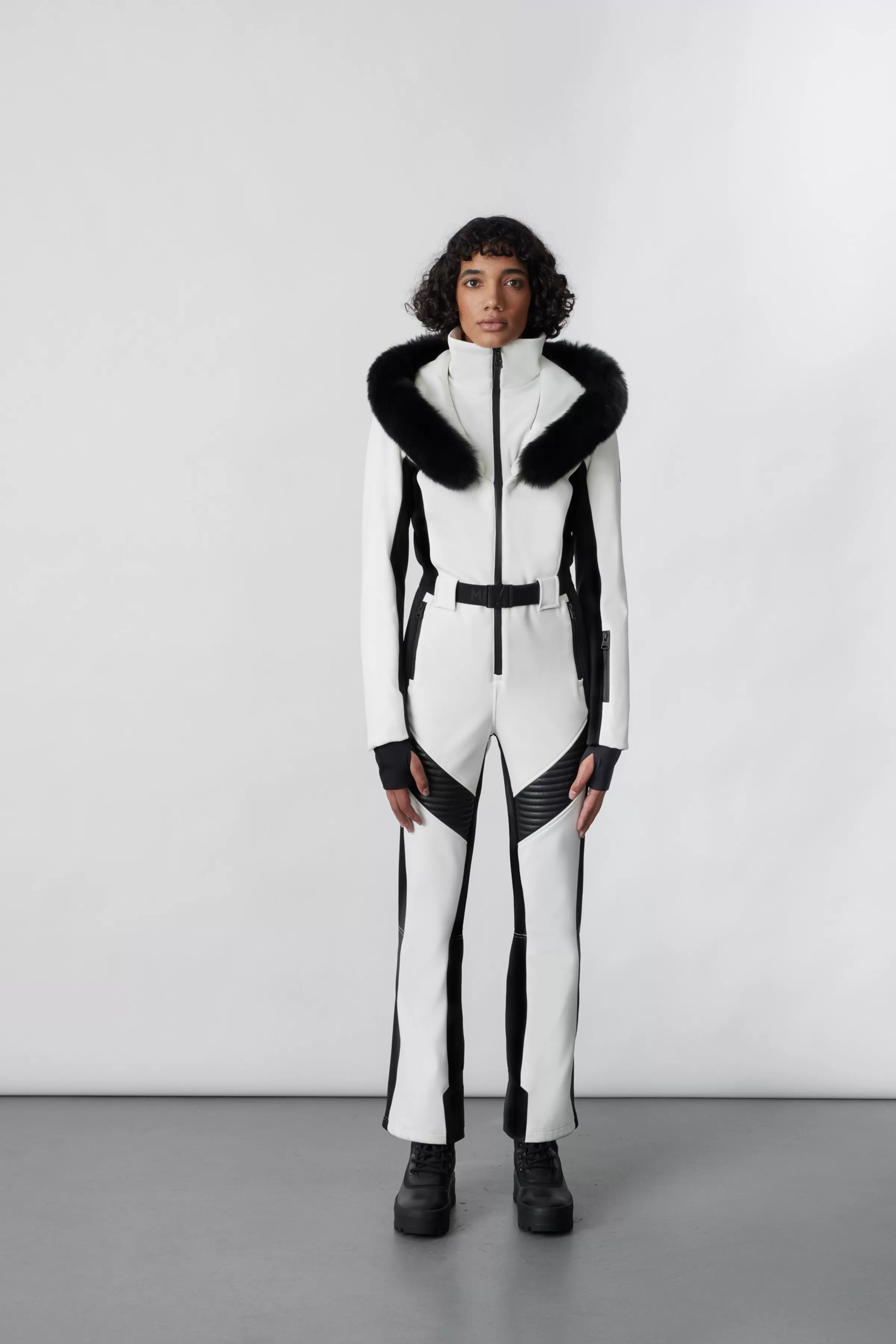 Elle, Techno Fleece Ski Suit With Removable Hood And Fur Trim For Ladies | ® US | Mackage Hot