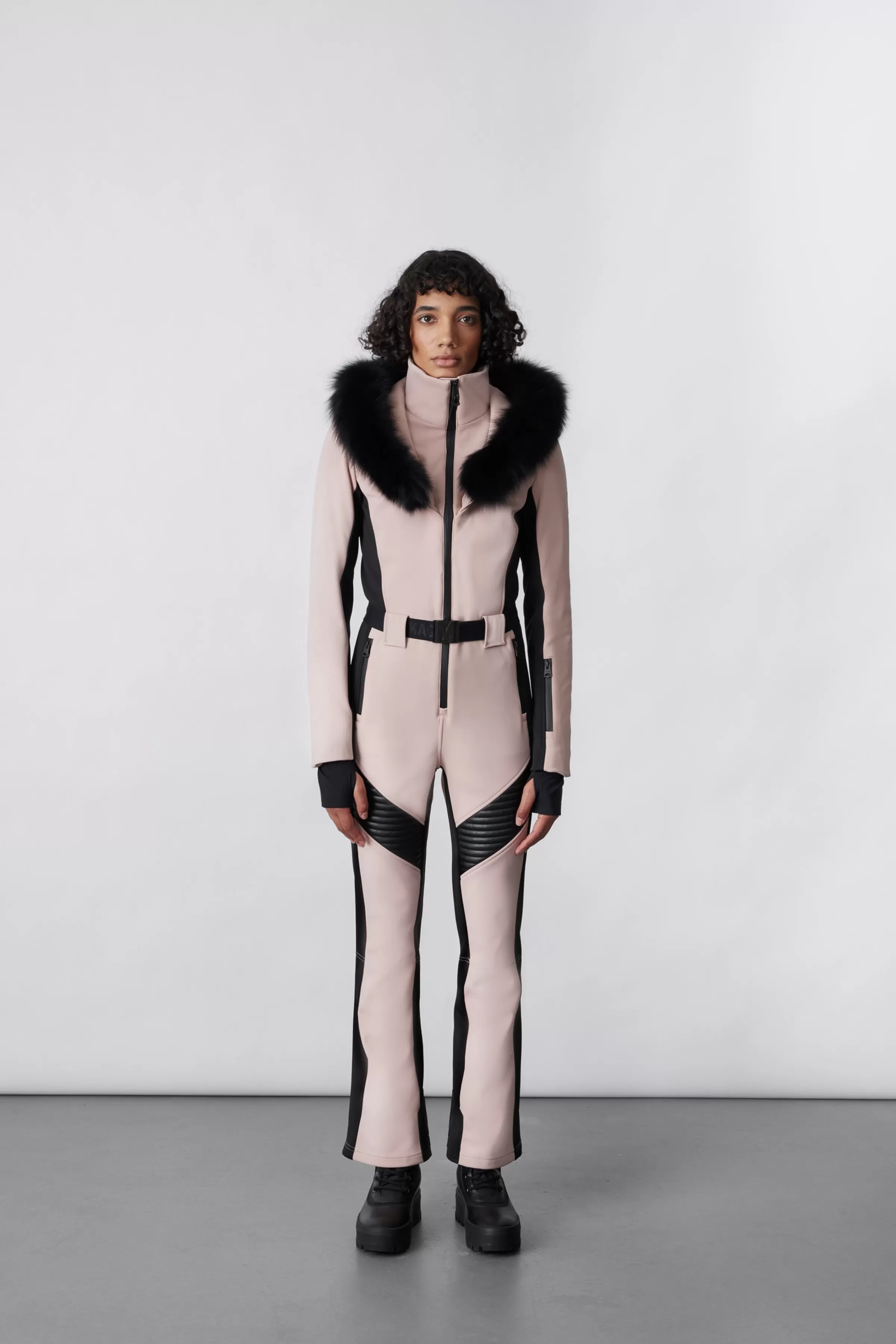 Elle, Techno Fleece Ski Suit With Removable Hood And Fur Trim For Ladies | ® US | Mackage Hot