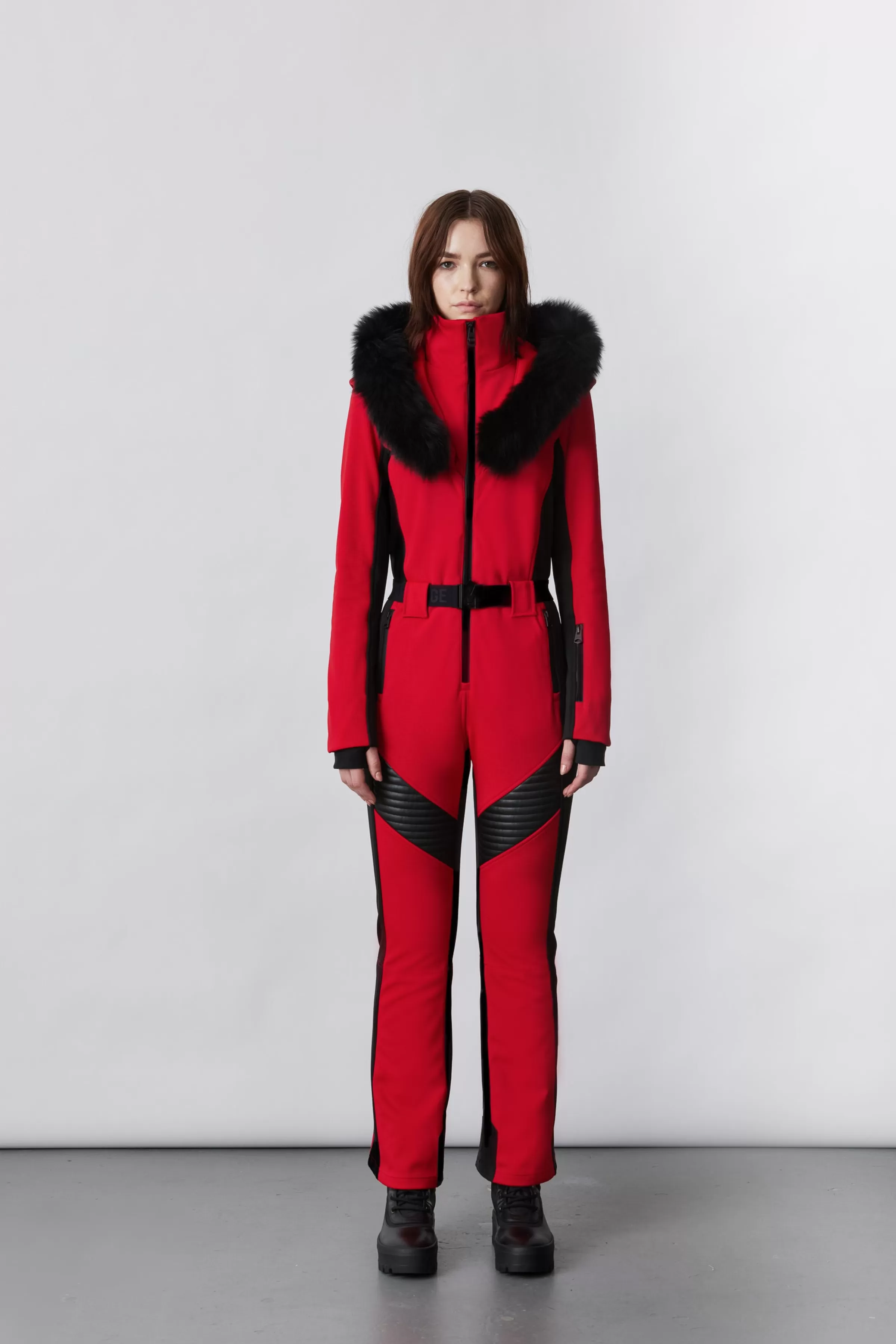 Elle, Techno Fleece Ski Suit With Removable Hood And Fur Trim For Ladies | ® US | Mackage Hot