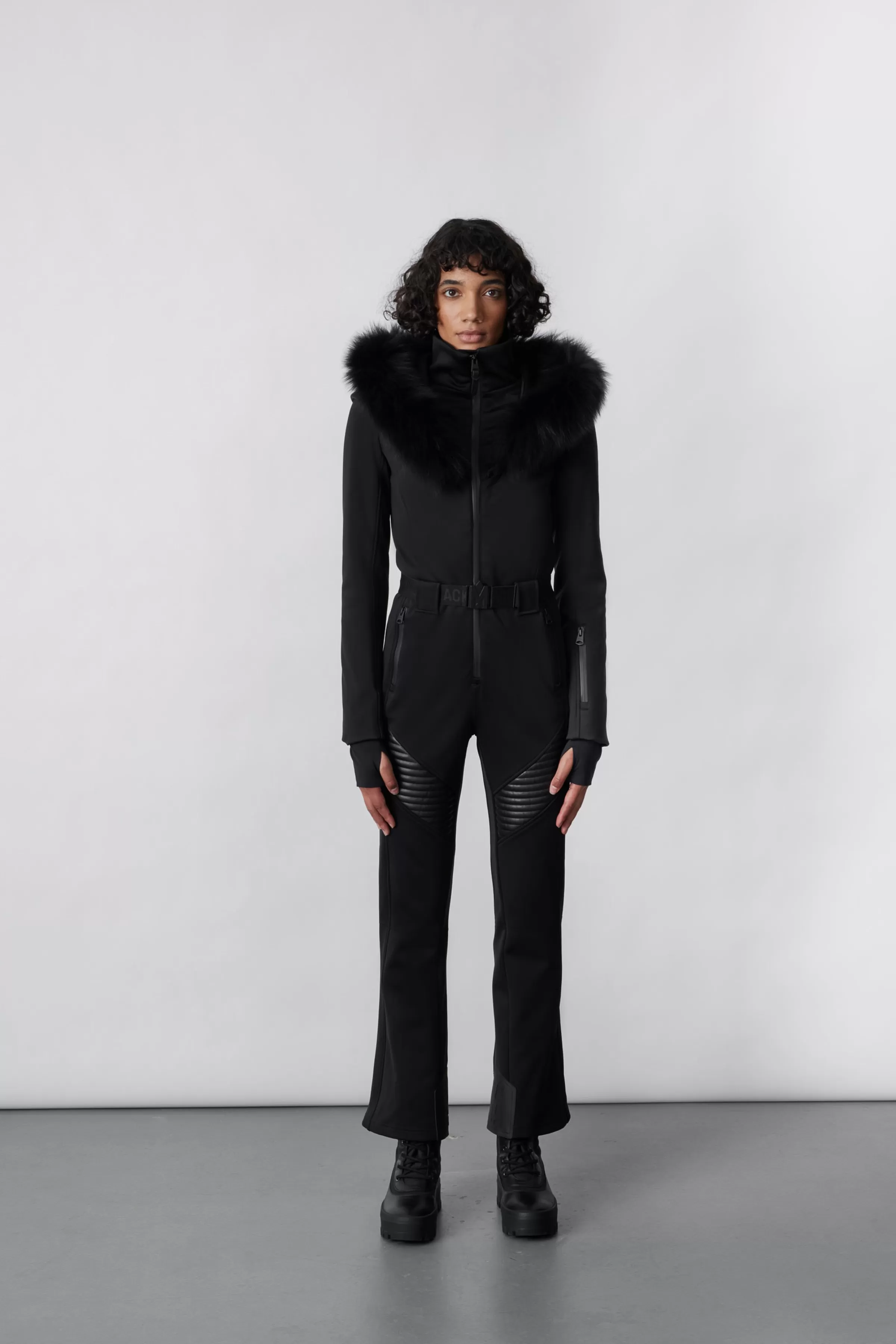 Elle, Techno Fleece Ski Suit With Removable Hood And Fur Trim For Ladies | ® US | Mackage Hot