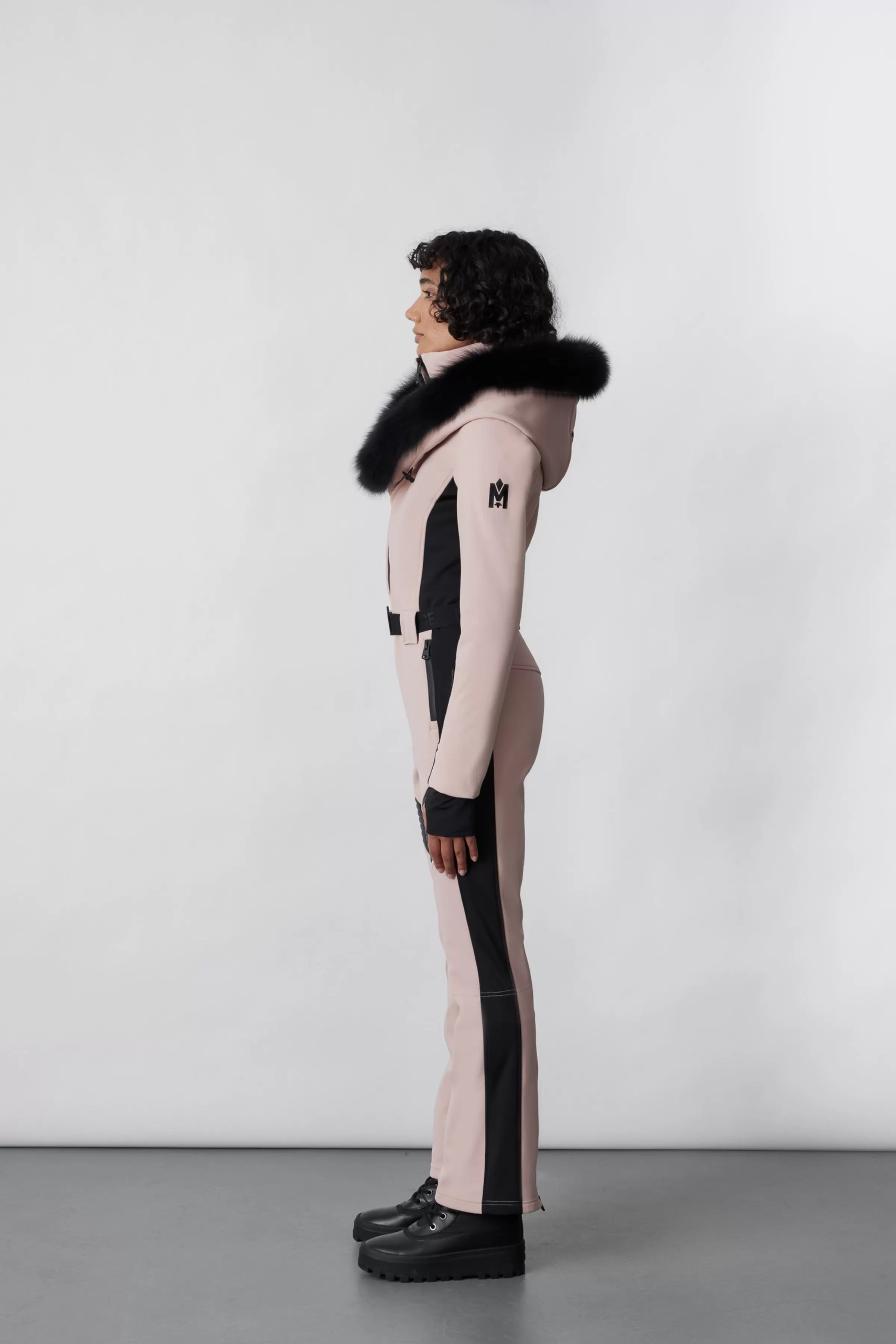 Elle, Techno Fleece Ski Suit With Removable Hood And Fur Trim For Ladies | ® US | Mackage Hot