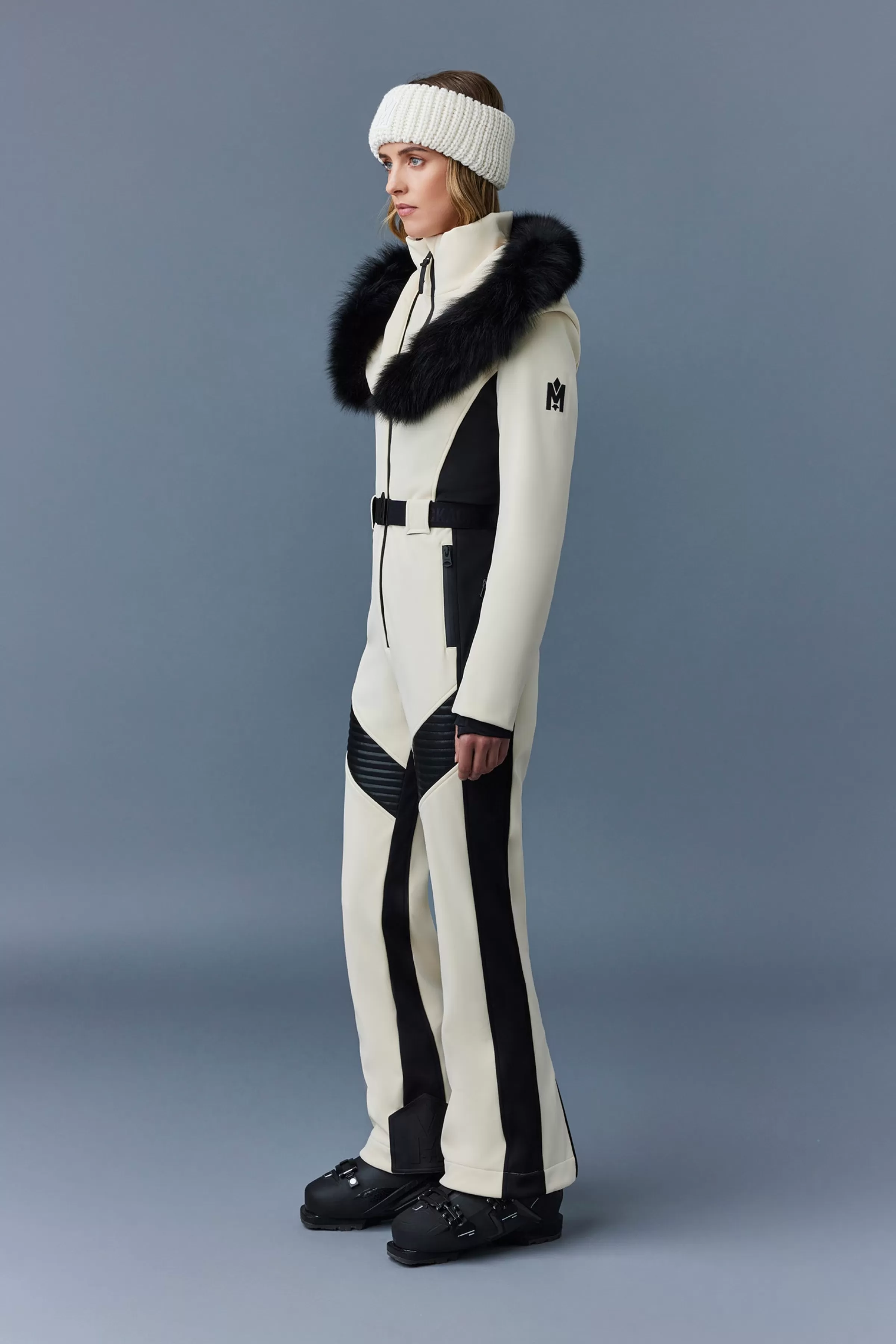 Elle, Techno Fleece Ski Suit With Removable Hood And Fur Trim For Ladies | ® US | Mackage Hot