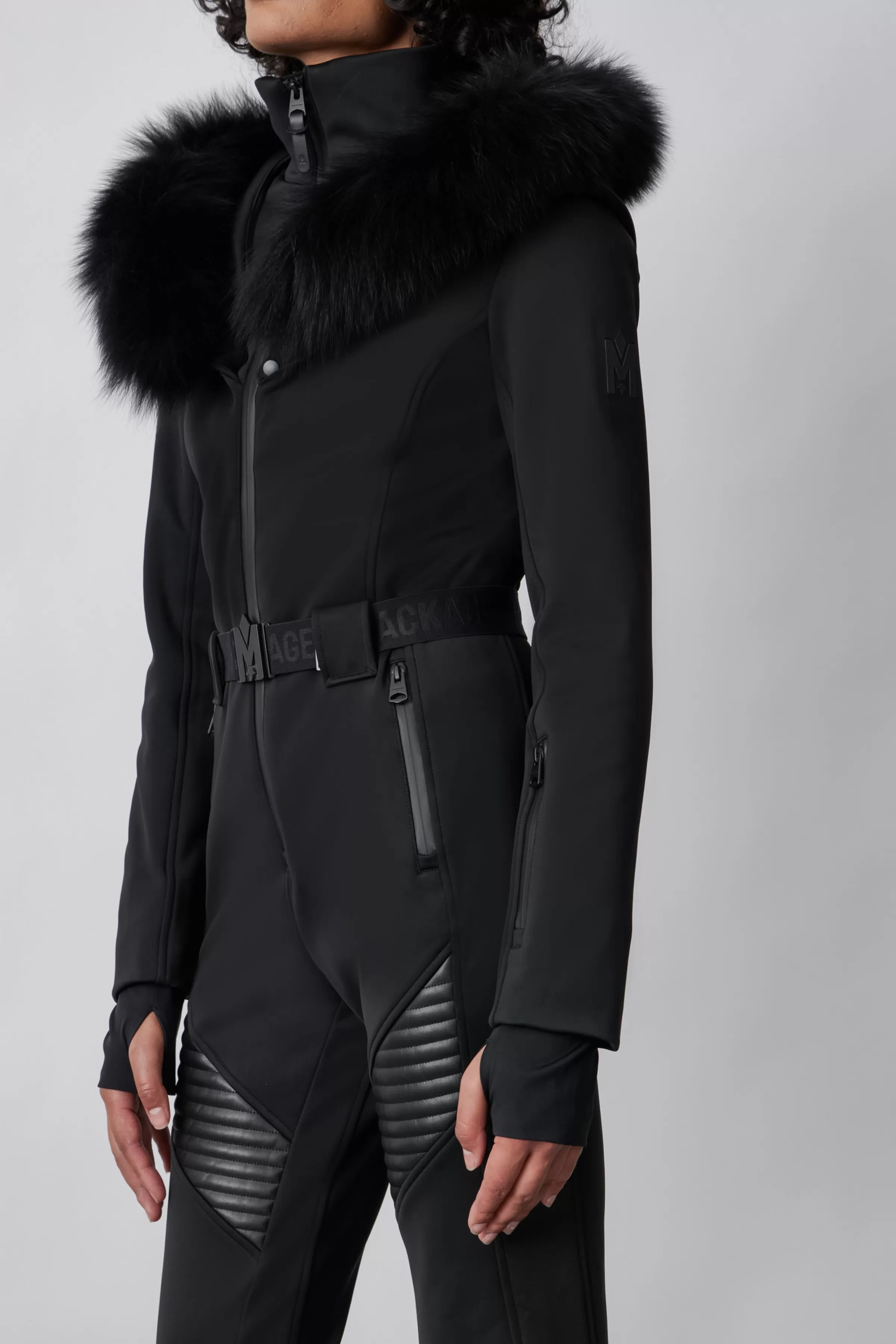 Elle, Techno Fleece Ski Suit With Removable Hood And Fur Trim For Ladies | ® US | Mackage Hot