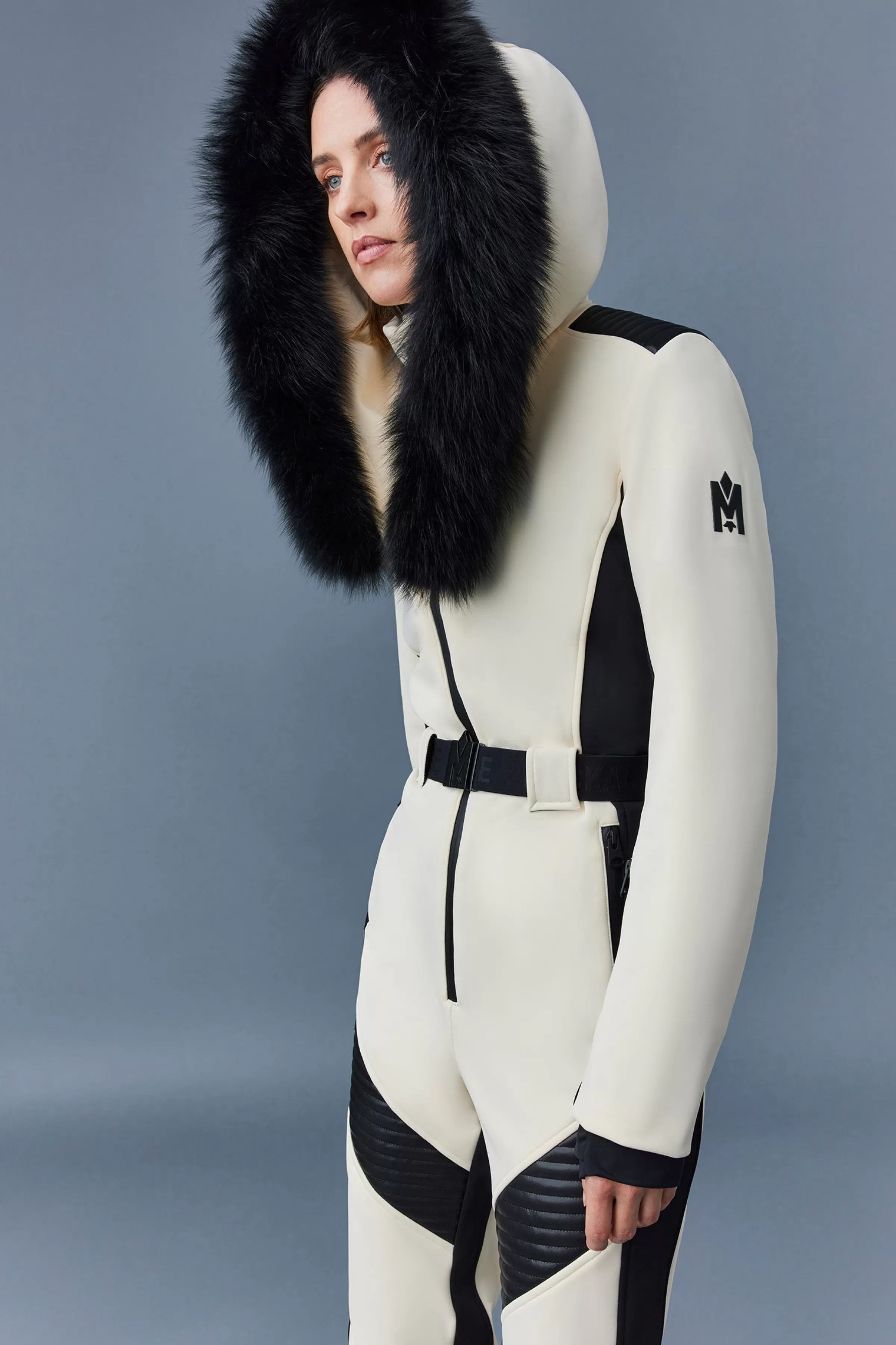 Elle, Techno Fleece Ski Suit With Removable Hood And Fur Trim For Ladies | ® US | Mackage Hot