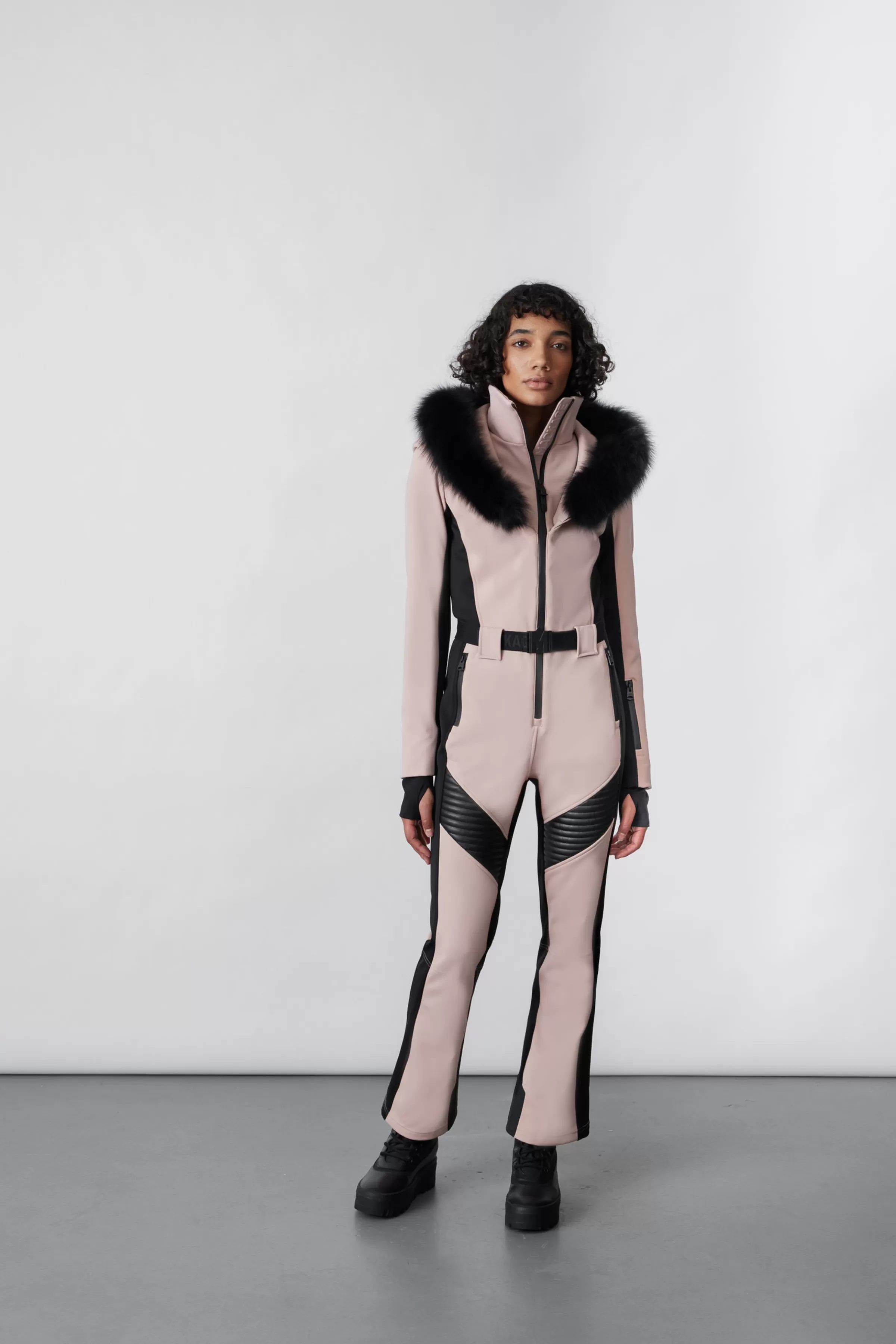 Elle, Techno Fleece Ski Suit With Removable Hood And Fur Trim For Ladies | ® US | Mackage Hot
