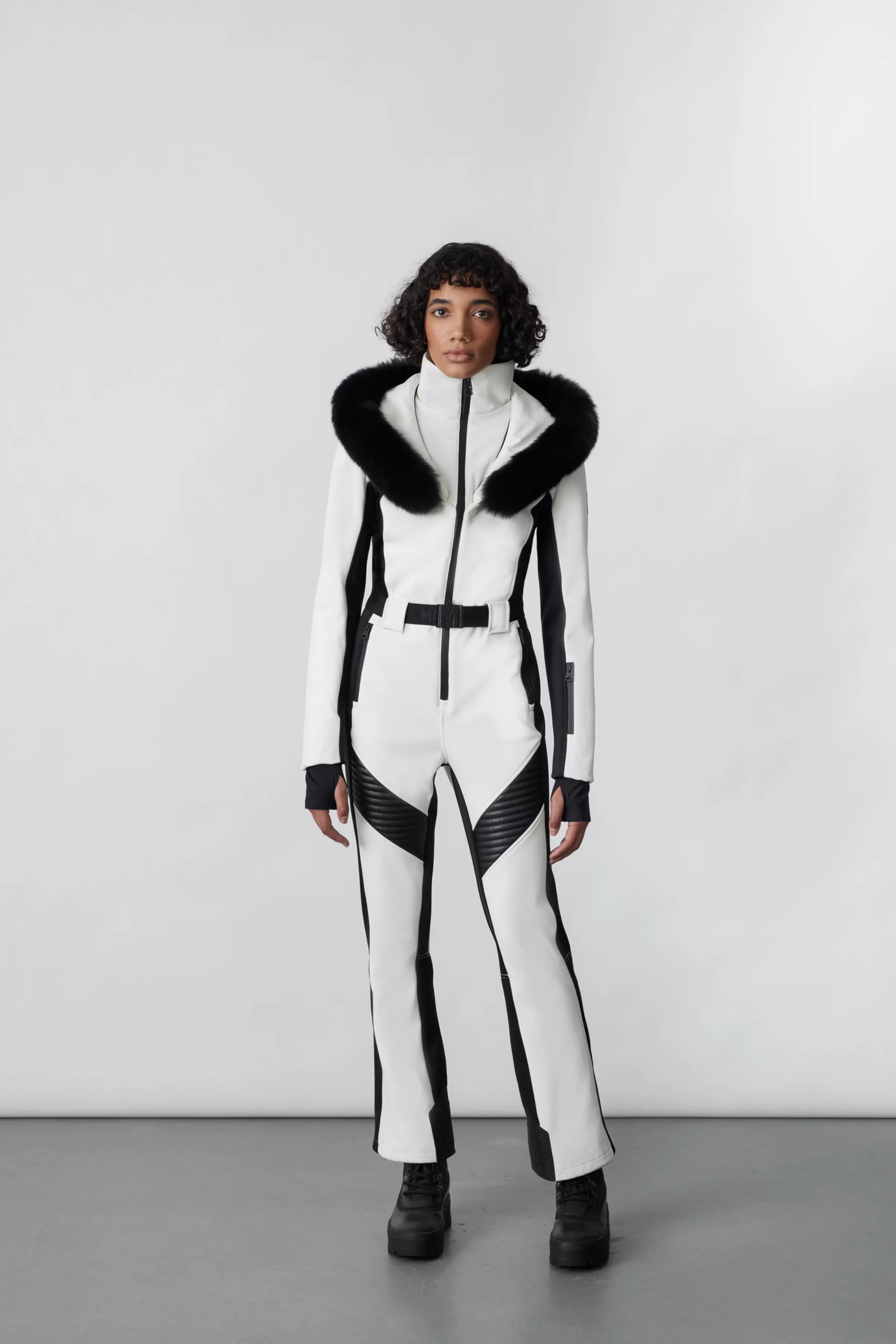 Elle, Techno Fleece Ski Suit With Removable Hood And Fur Trim For Ladies | ® US | Mackage Hot
