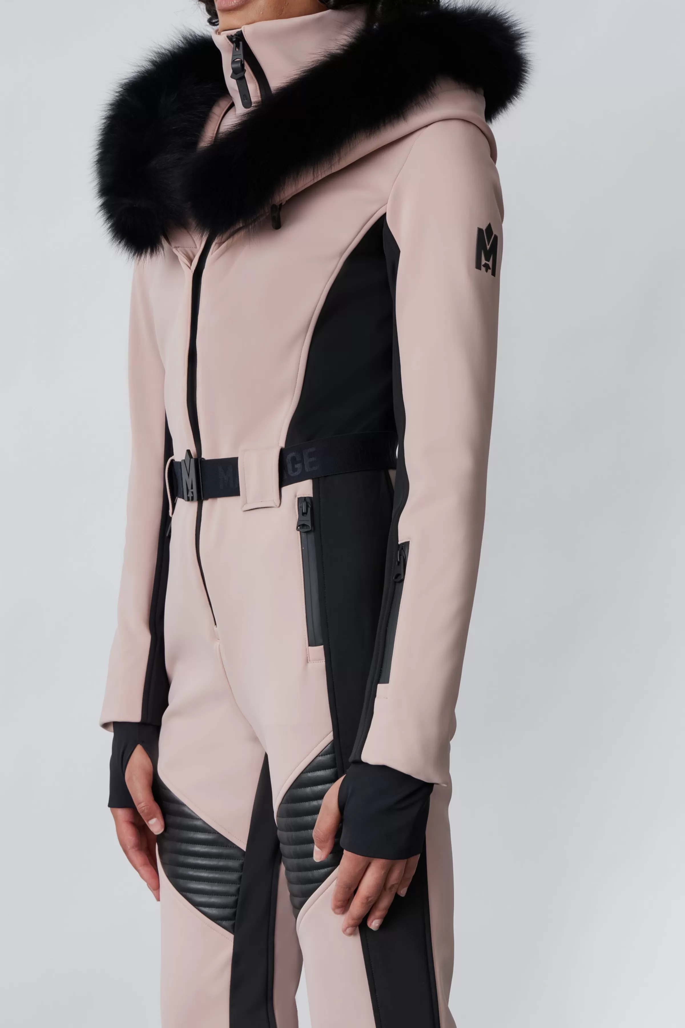 Elle, Techno Fleece Ski Suit With Removable Hood And Fur Trim For Ladies | ® US | Mackage Clearance