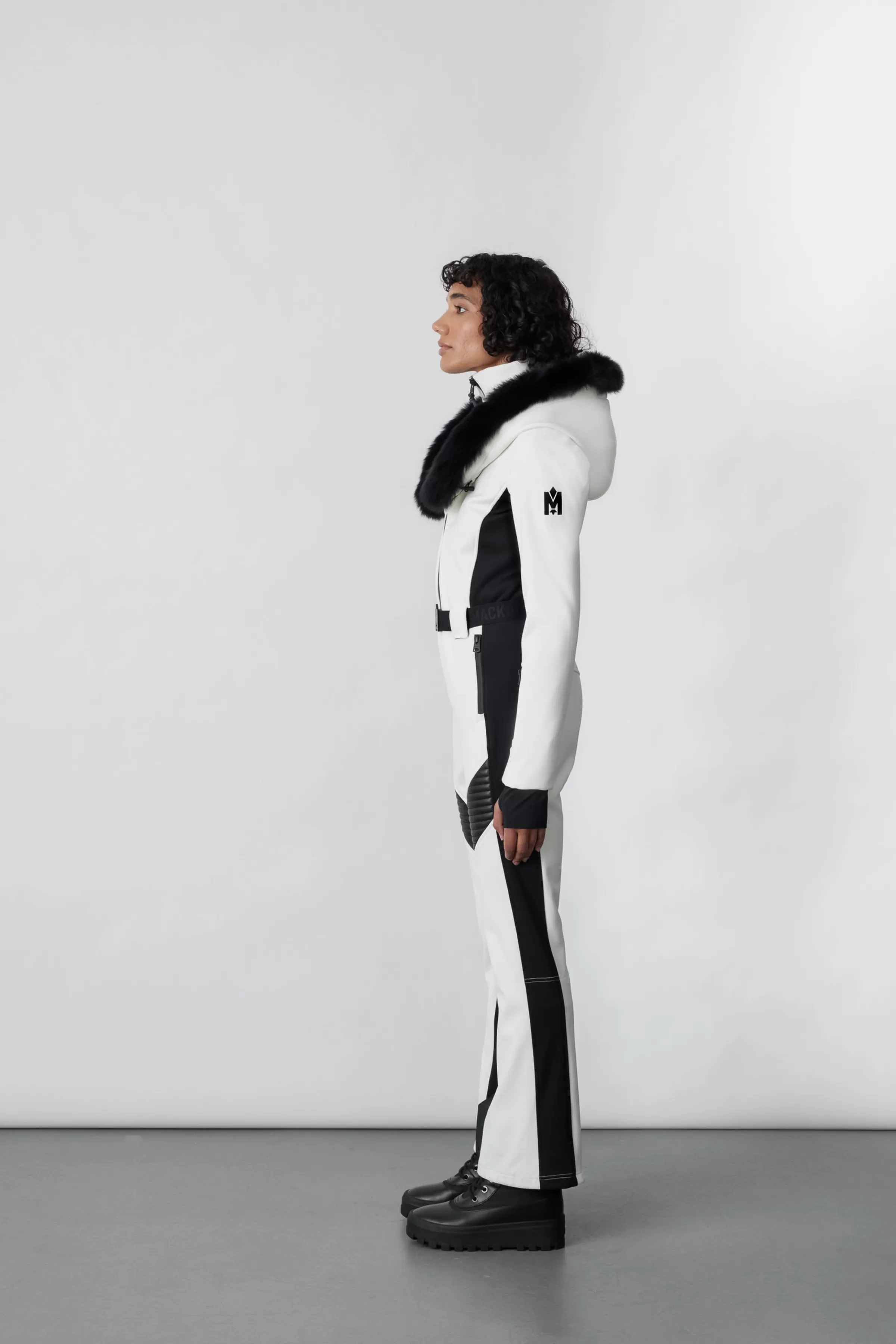 Elle, Techno Fleece Ski Suit With Removable Hood And Fur Trim For Ladies | ® US | Mackage Store
