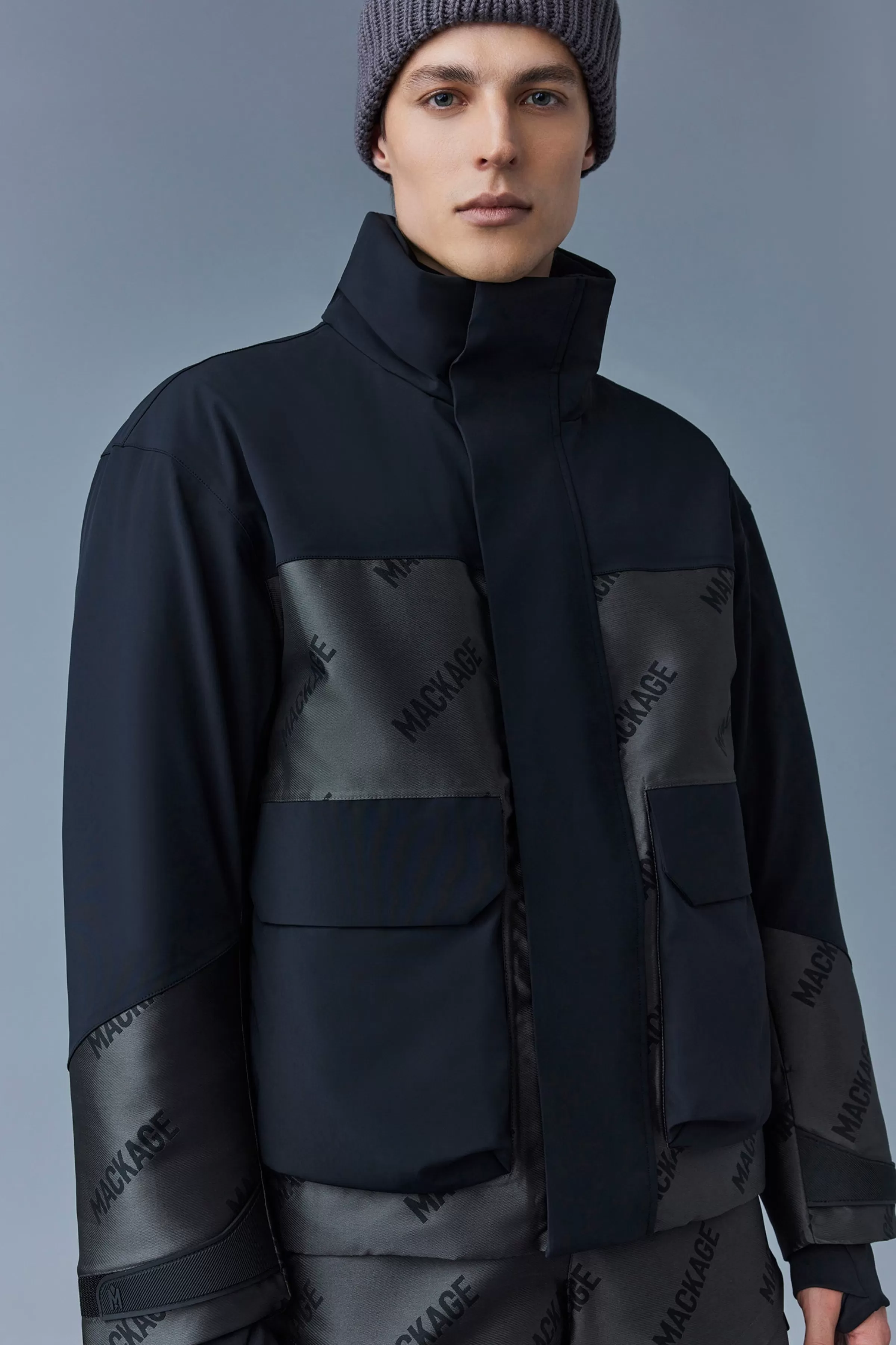 Farris, Down Ski Jacket With Jacquard Logo Pattern For Men | ® US | Mackage Best