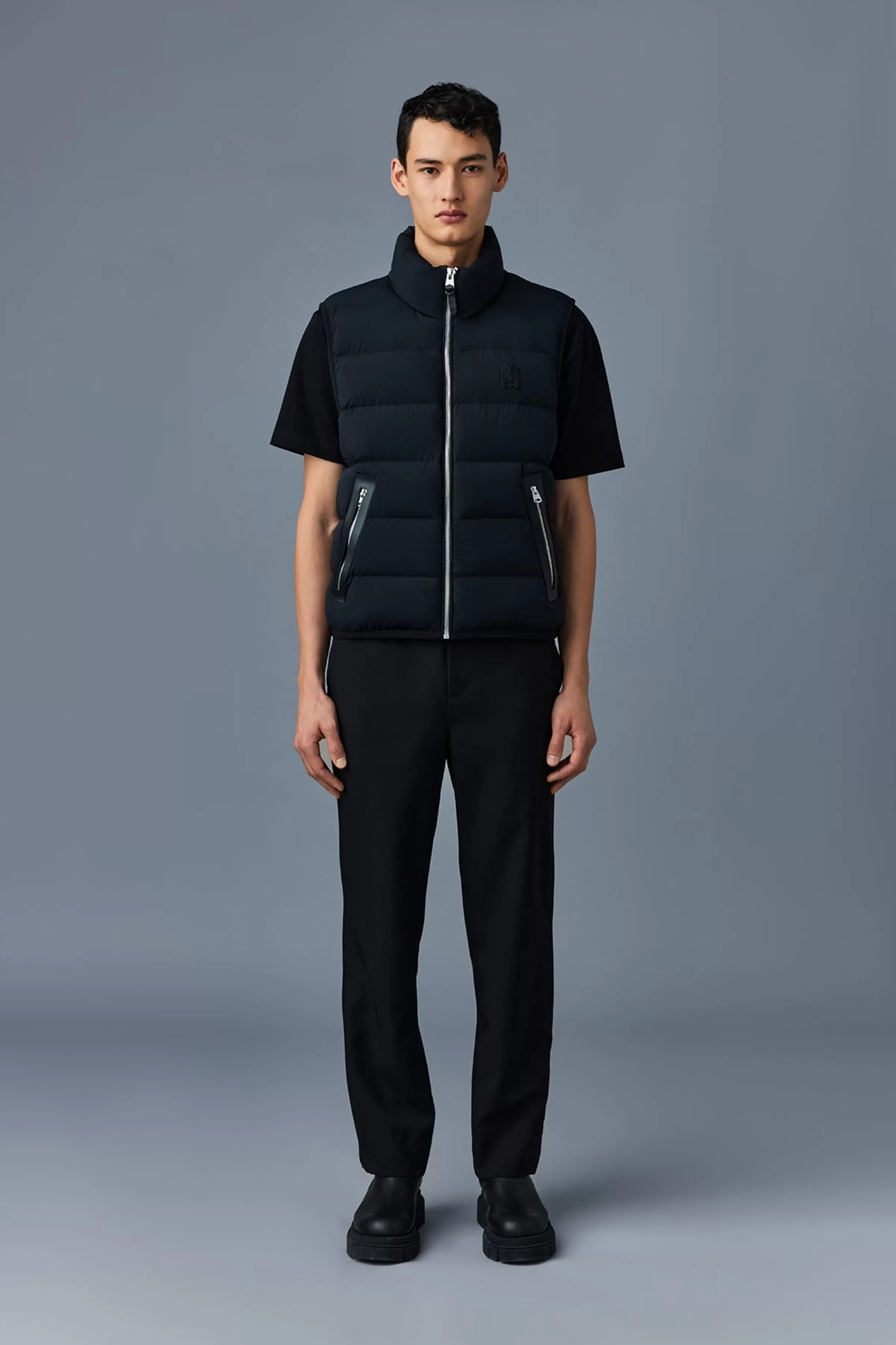 Fisher Stretch Light Down Vest With Stand Collar For Men | ® US | Mackage Best