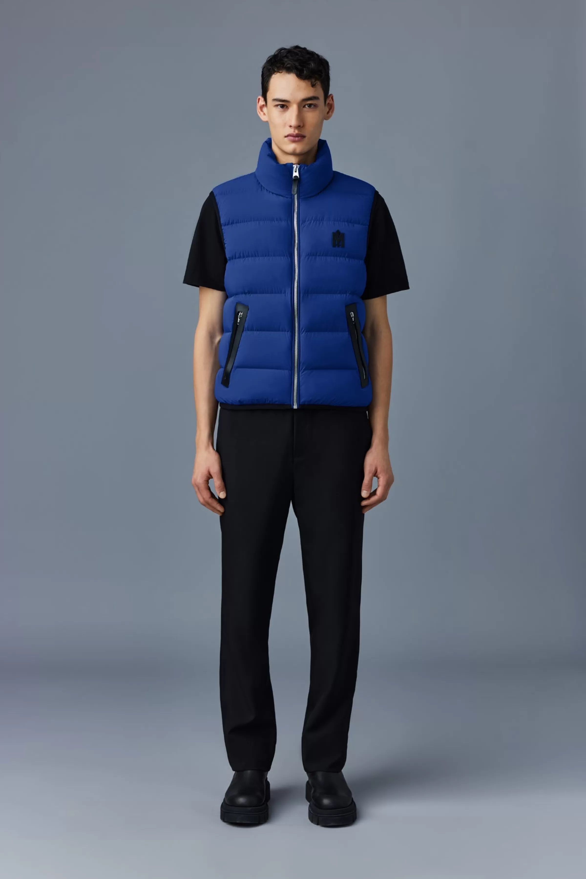 Fisher Stretch Light Down Vest With Stand Collar For Men | ® US | Mackage Best