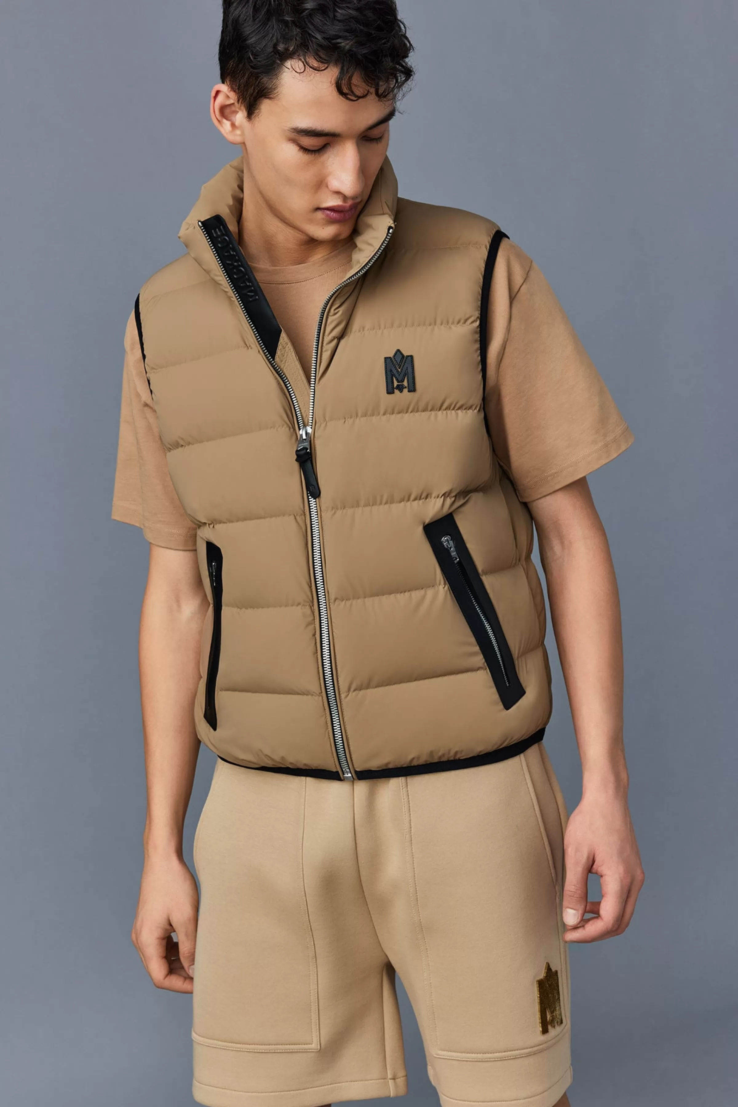 Fisher Stretch Light Down Vest With Stand Collar For Men | ® US | Mackage Best
