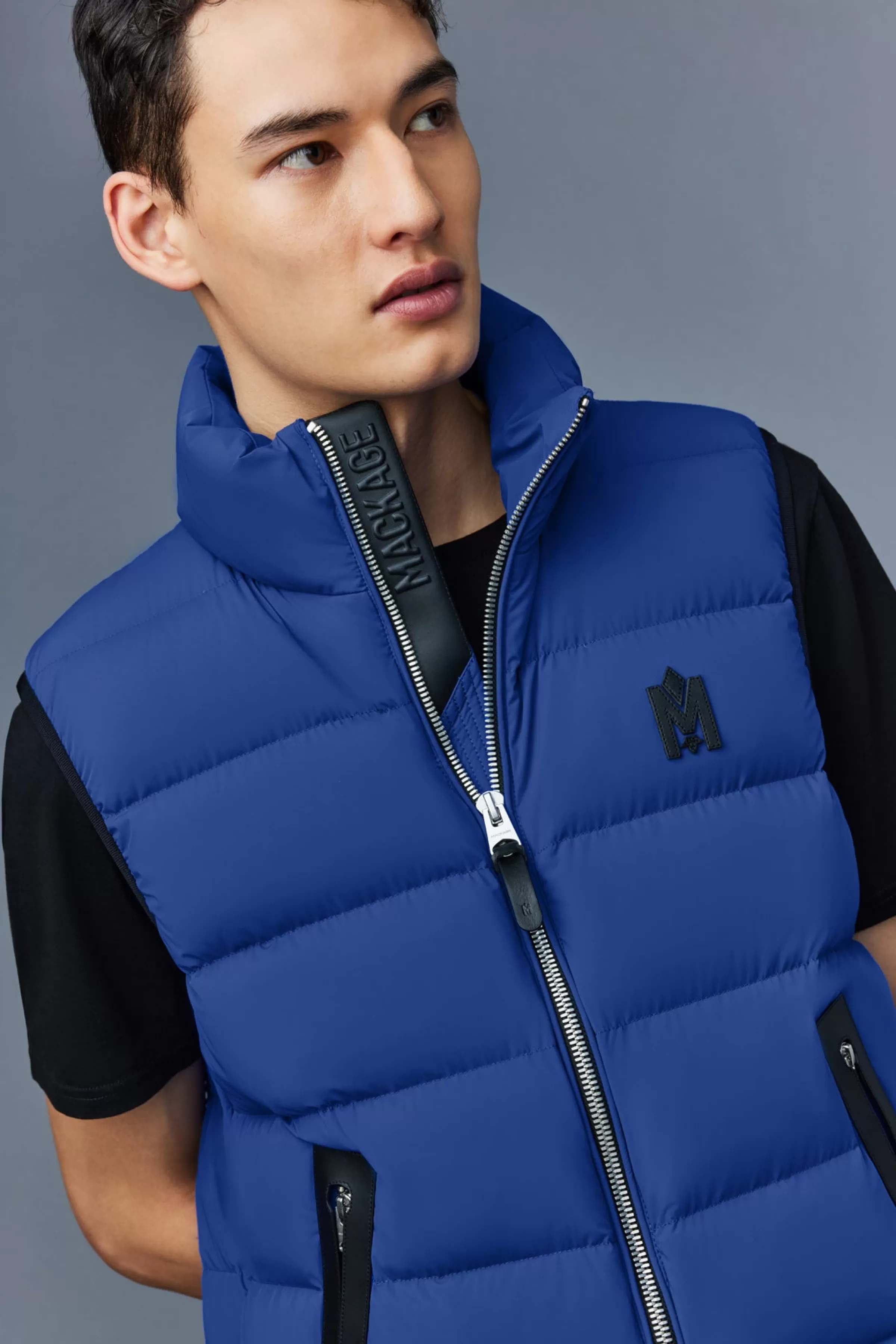Fisher Stretch Light Down Vest With Stand Collar For Men | ® US | Mackage Best