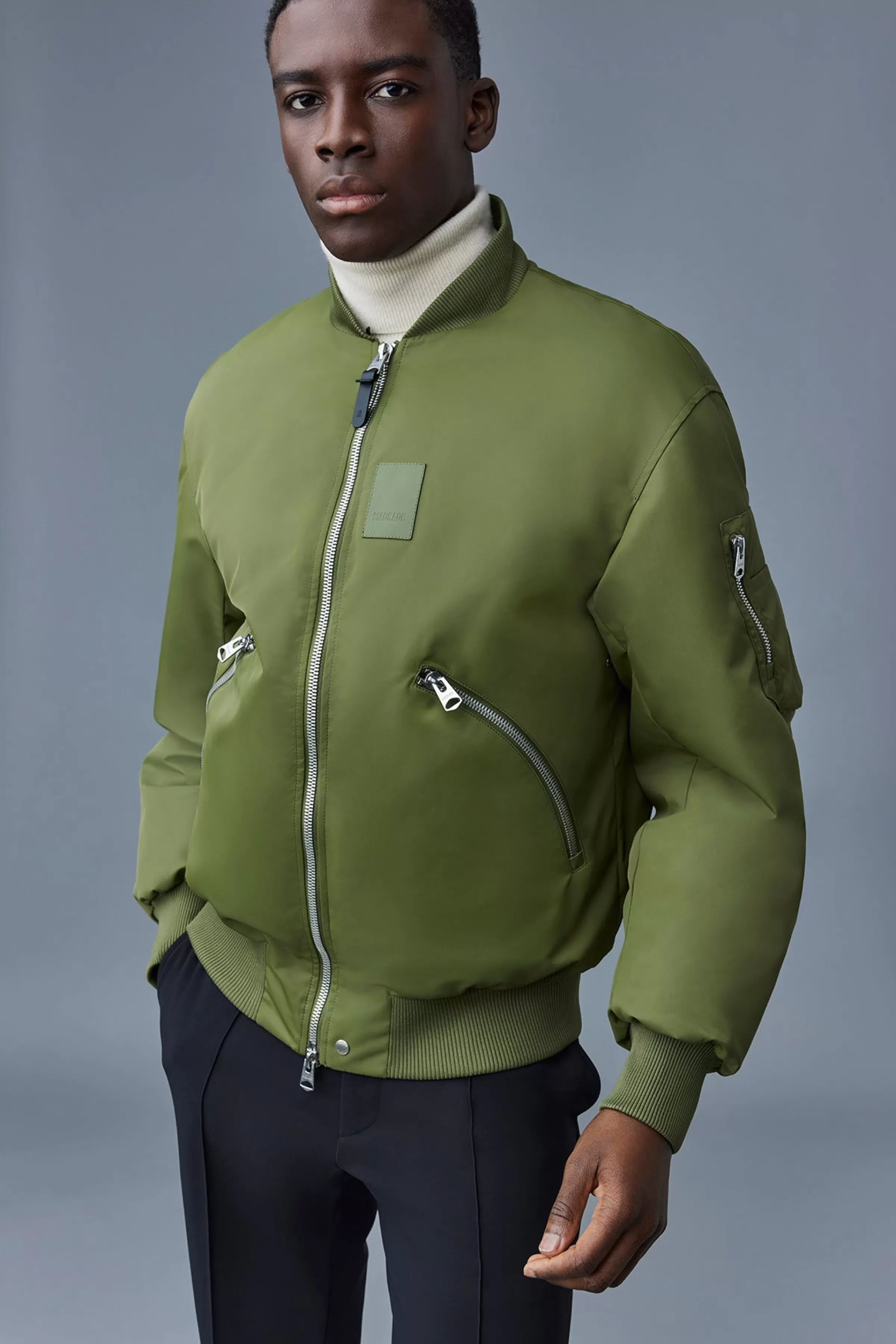 Francis, Down Bomber Jacket With Shearling Collar  For Men | ® US | Mackage Clearance