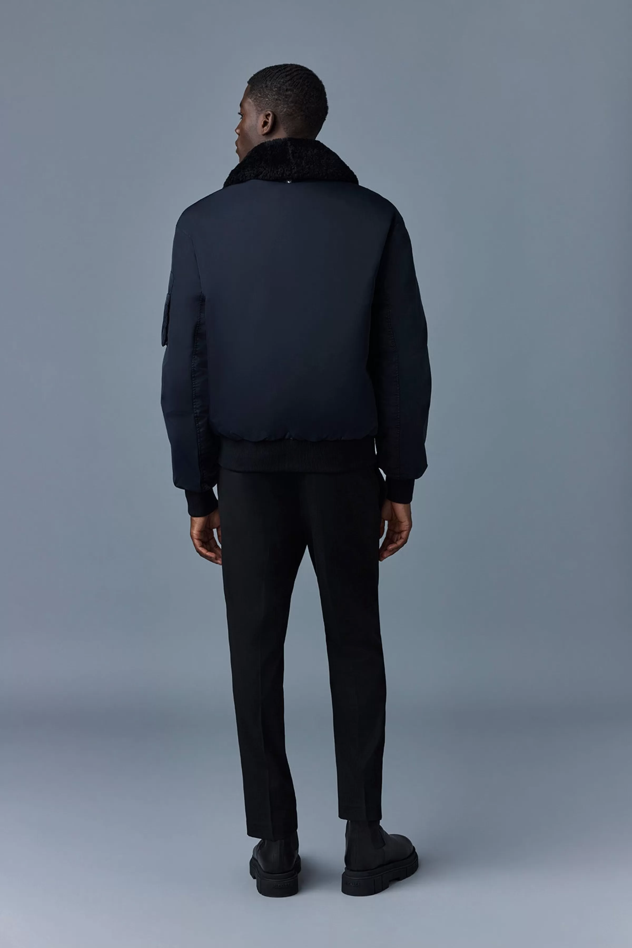 Francis, Down Bomber Jacket With Shearling Collar  For Men | ® US | Mackage Clearance