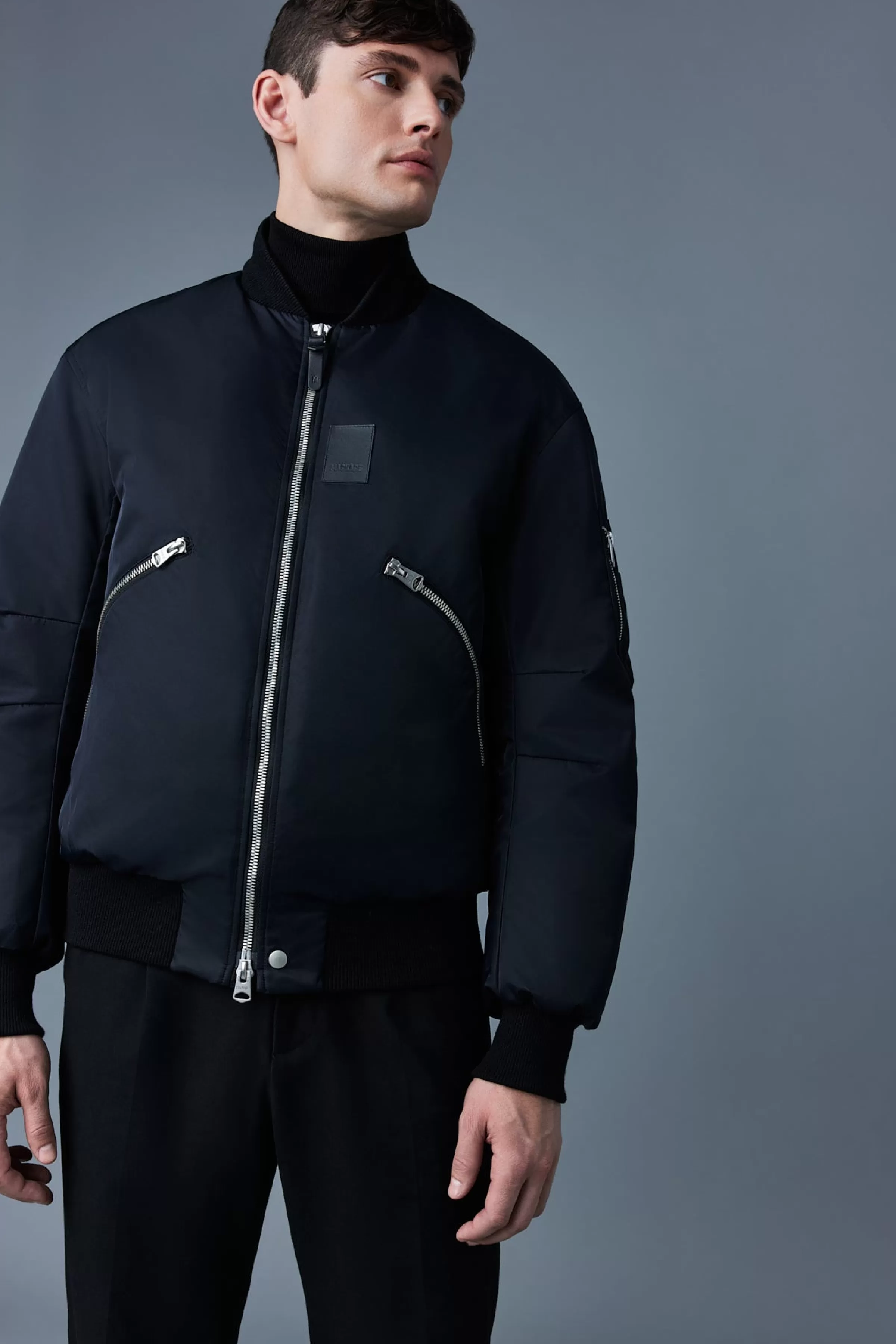 Francis, Down Bomber Jacket With Shearling Collar  For Men | ® US | Mackage Clearance